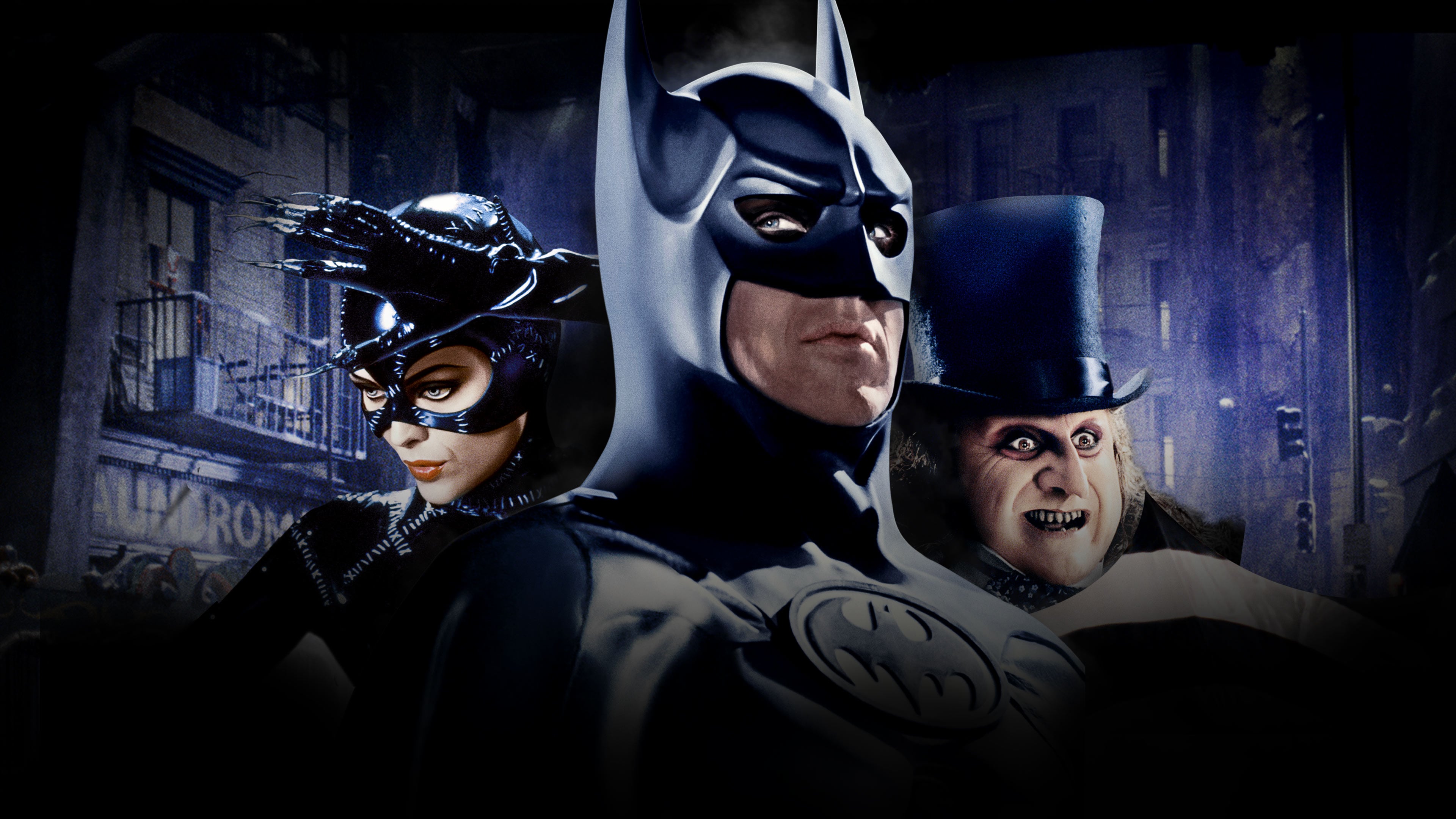 Batman Batman Returns Catwoman Danny Devito Michael Keaton Michelle Pfeiffer Penguin Dc Comics 3840x2160