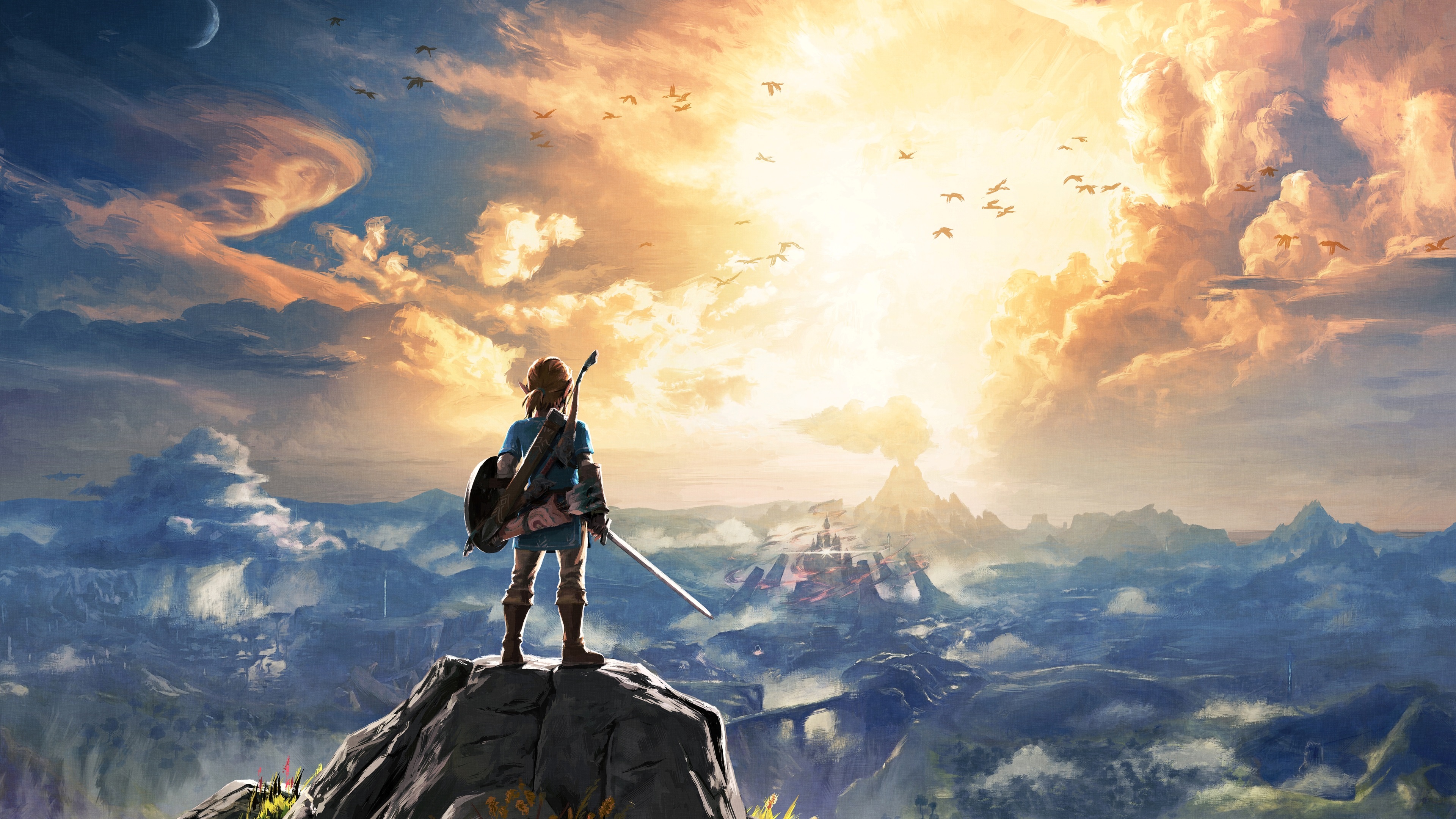 The Legend Of Zelda Link The Legend Of Zelda Breath Of The Wild Artwork Video Games 3840x2160