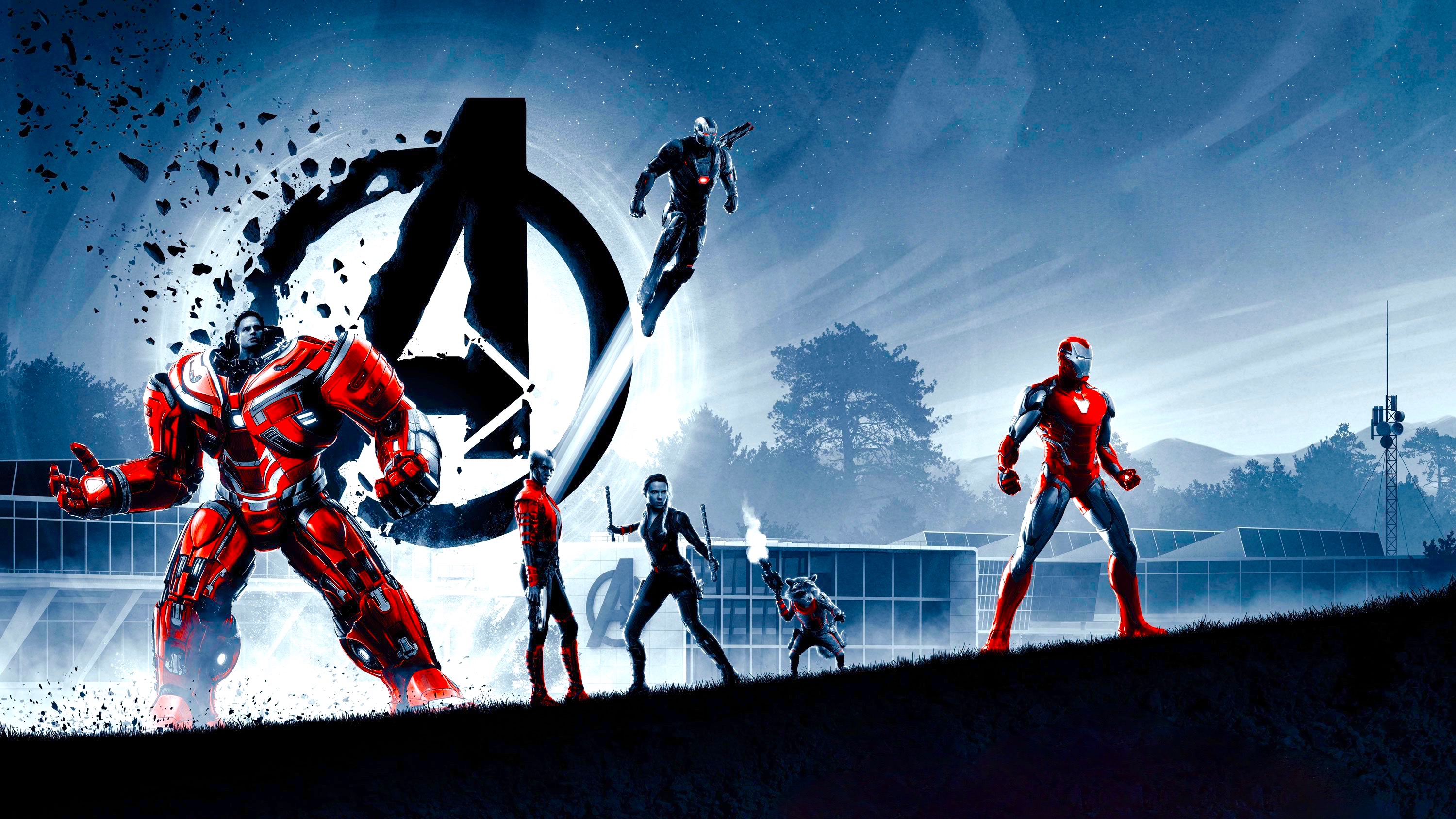 Avengers Avengers Endgame Black Widow Bruce Banner Hulkbuster Iron Man Nebula Marvel Comics Rocket R 3000x1688