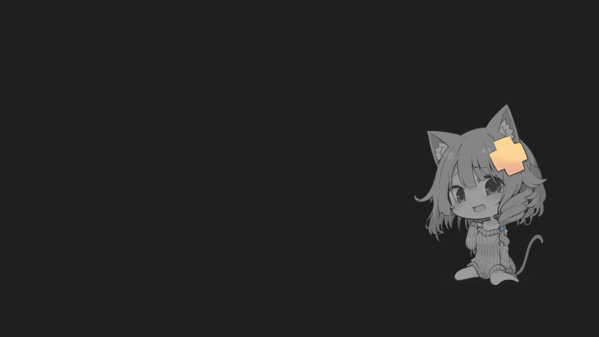 Selective Coloring Neko Ears Anime Anime Girls Simple Background Animal Ears Pixiv Cat Girl Beni Sha 1920x1080