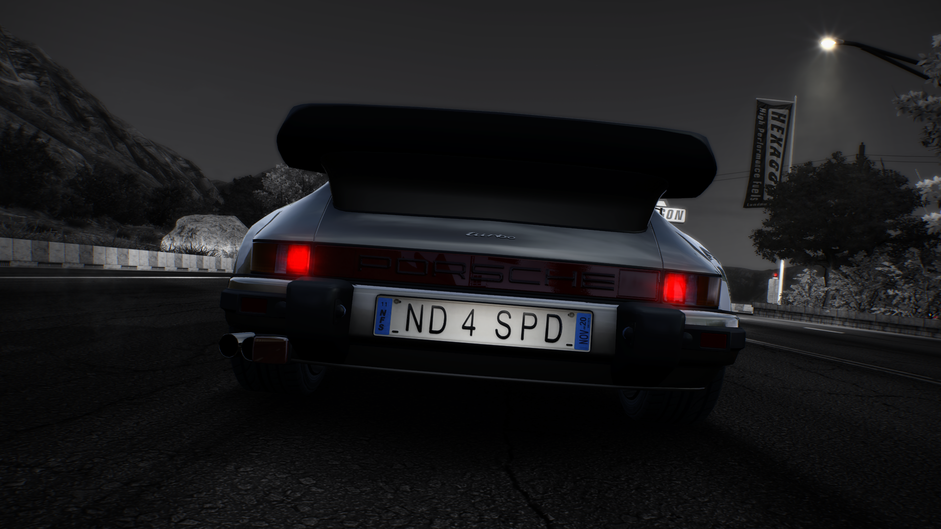 Need For Speed Hot Pursuit Porsche 911 RSR Monochrome 1920x1080