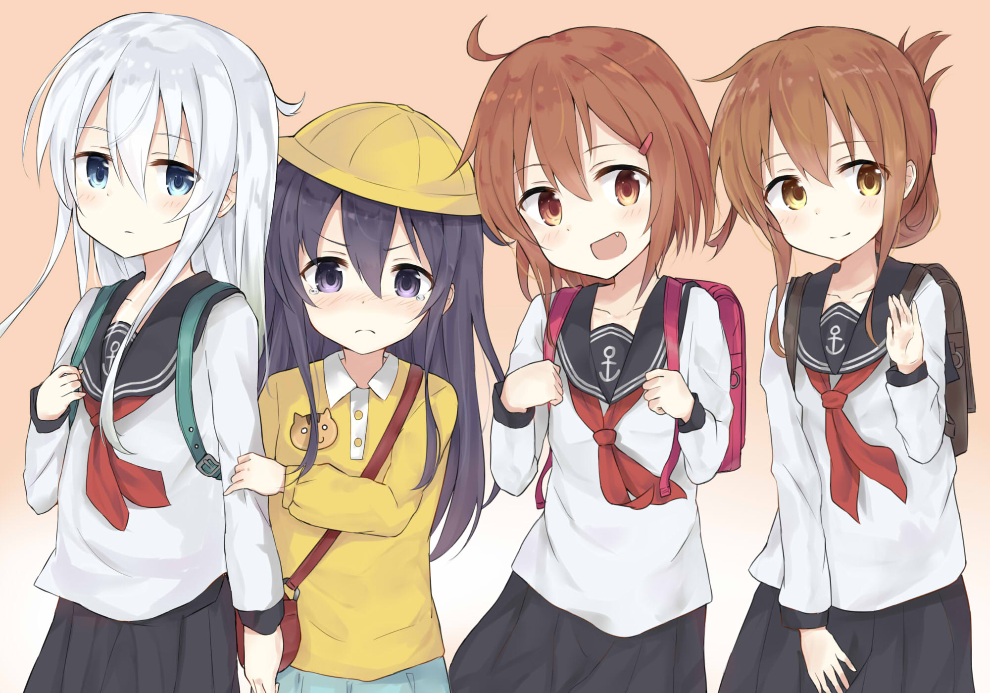 Akatsuki Kancolle Hibiki Kancolle Ikazuchi Kancolle Inazuma Kancolle 2000x1400