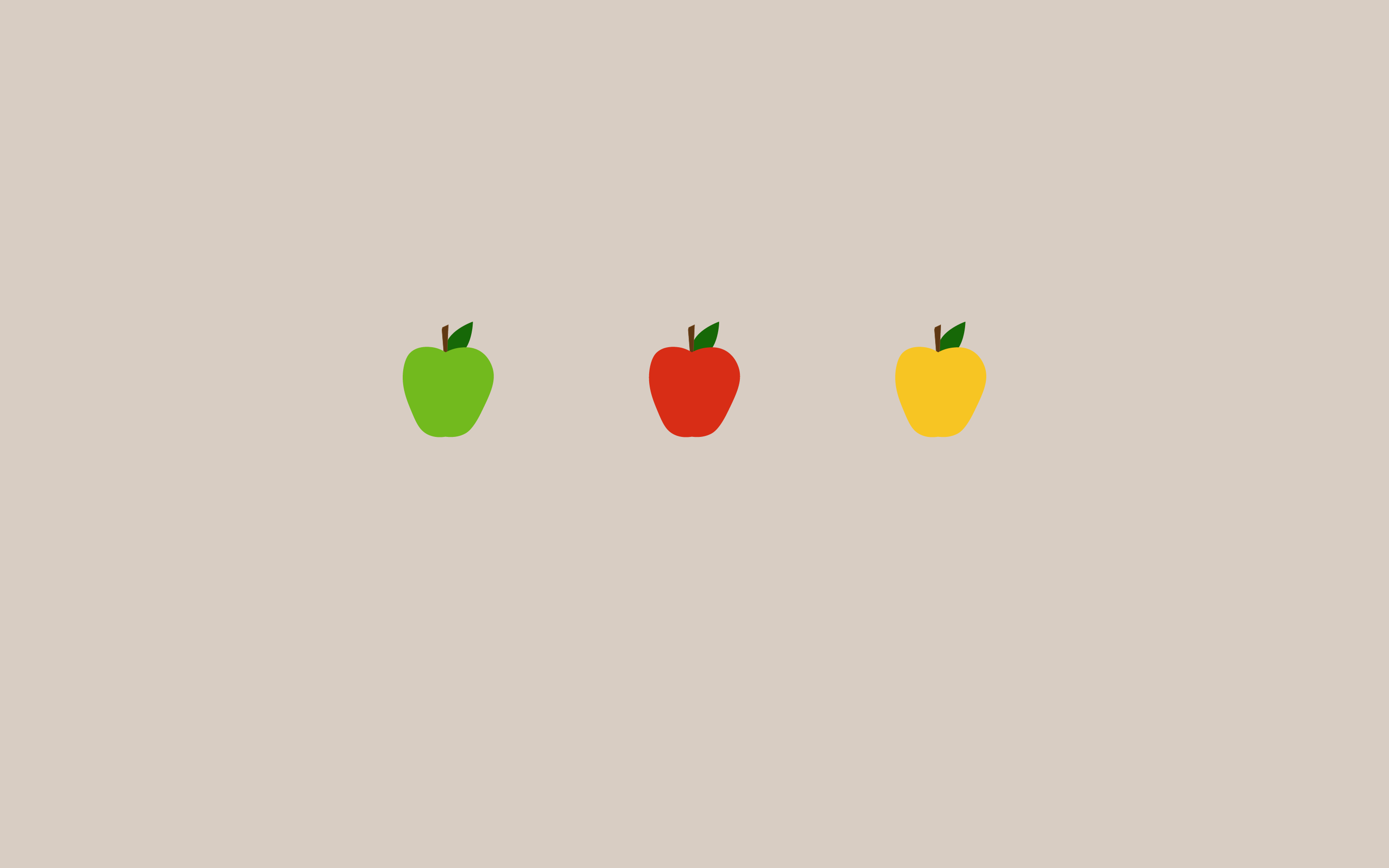 Simple Minimalism Food Fruit Colorful Apples Artwork 2880x1800
