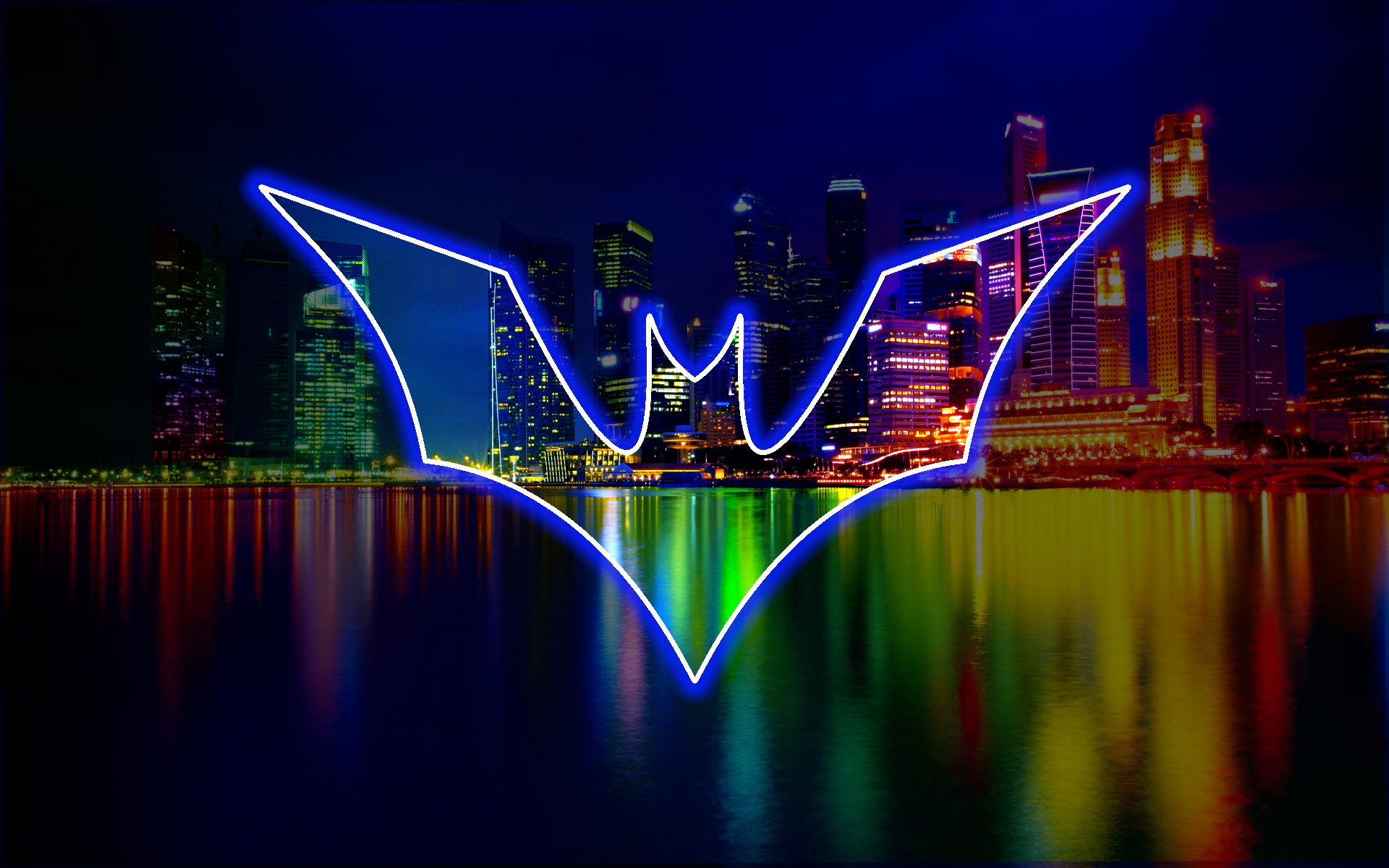 Batman Logo City 1920x1200