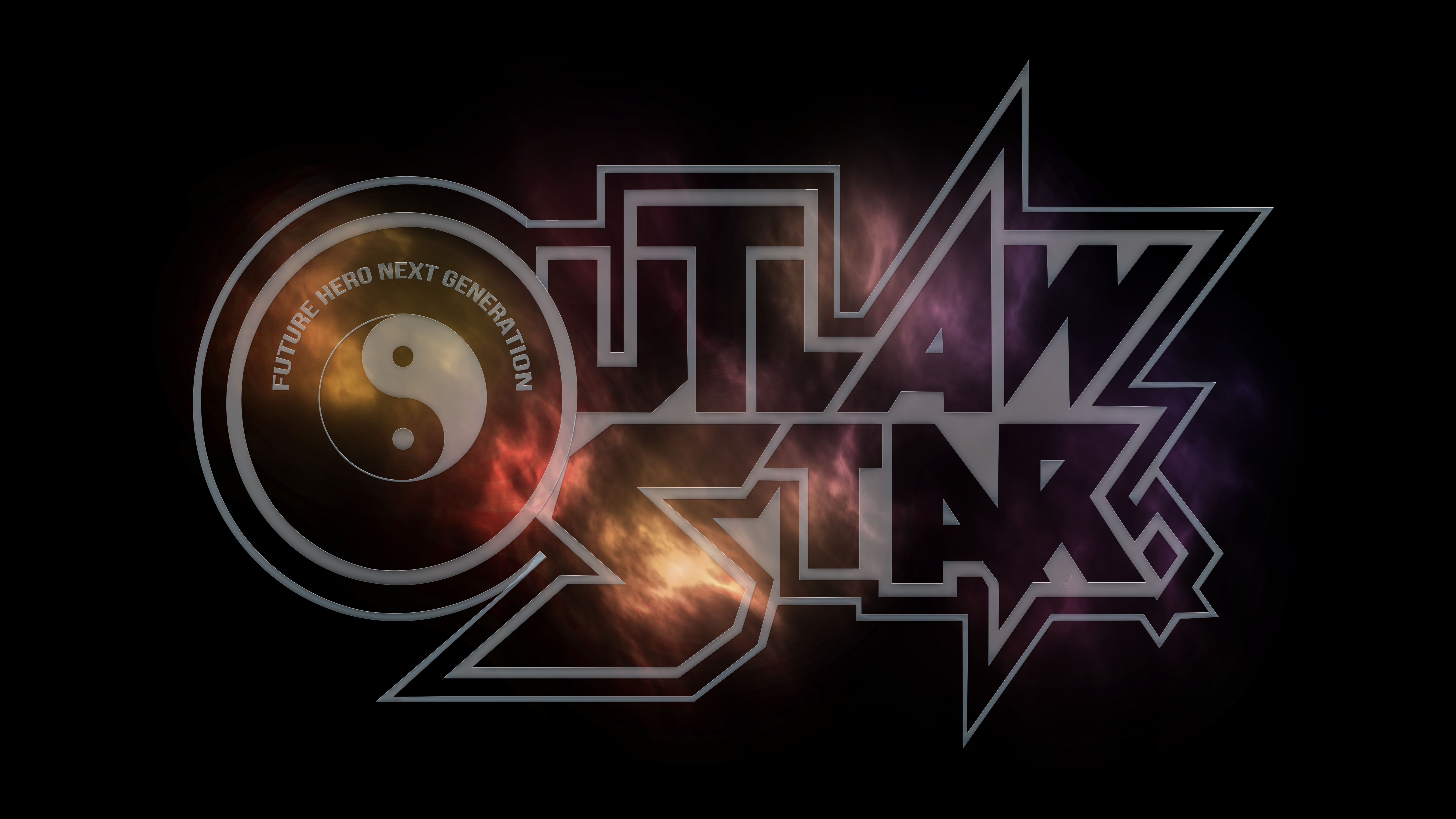 Outlaw Star Typography Space Anime Simple Background Black Background 7680x4320