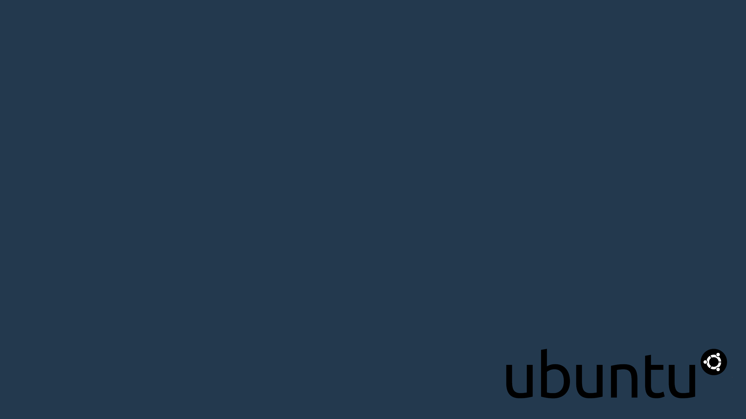 Linux Ubuntu Minimalism Technology Blue Background 2559x1440