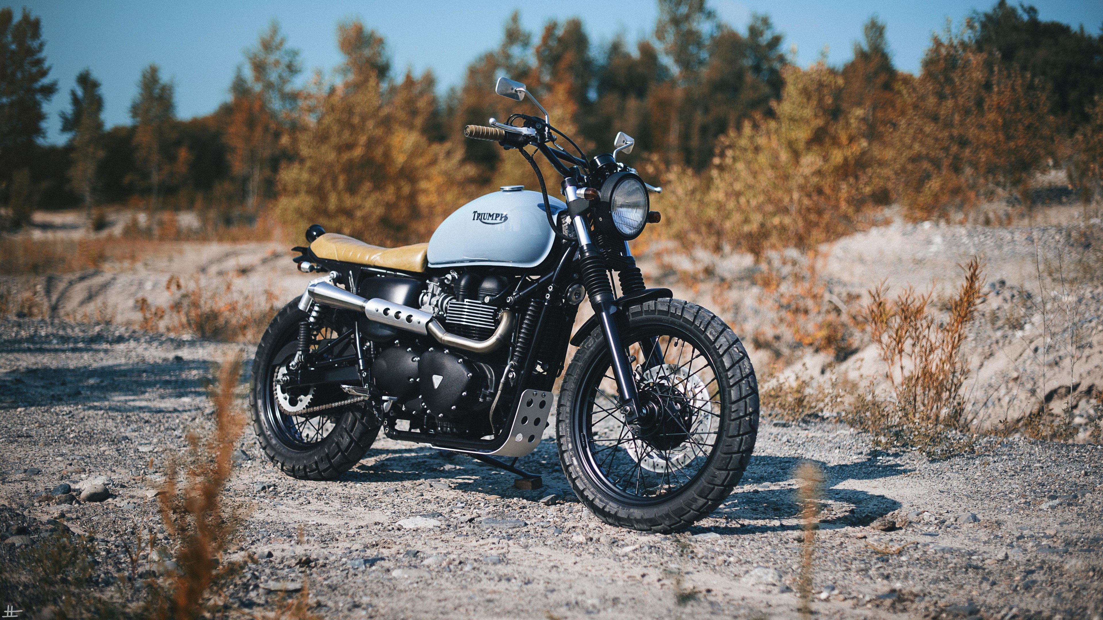 Motorcycle Triumph Triumph Bonneville 3840x2160