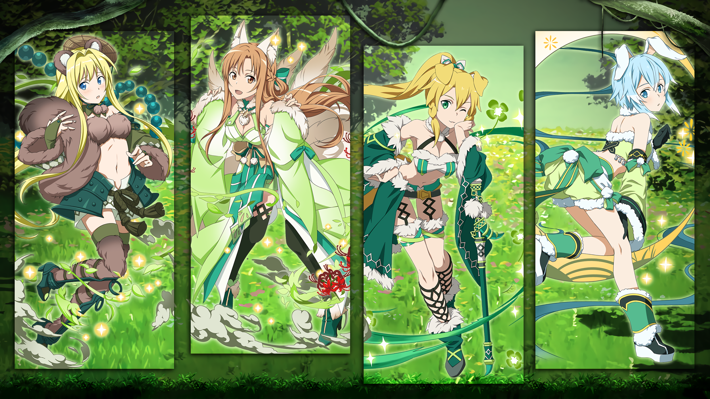 Animal Ears Sword Art Online Memory Defrag 2468x1388