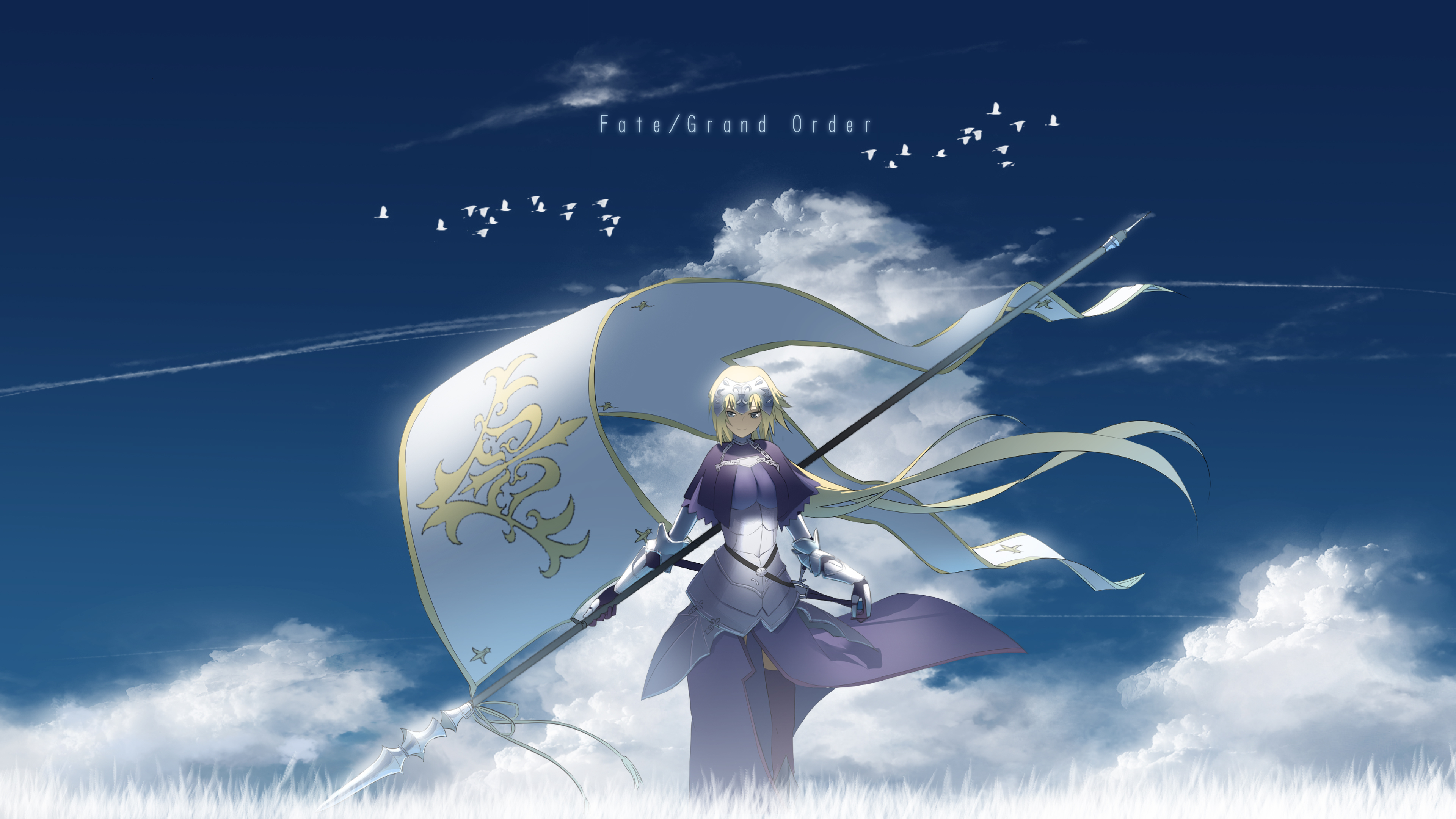 Fate Apocrypha Joan Of Arc Staff Clouds 3840x2160