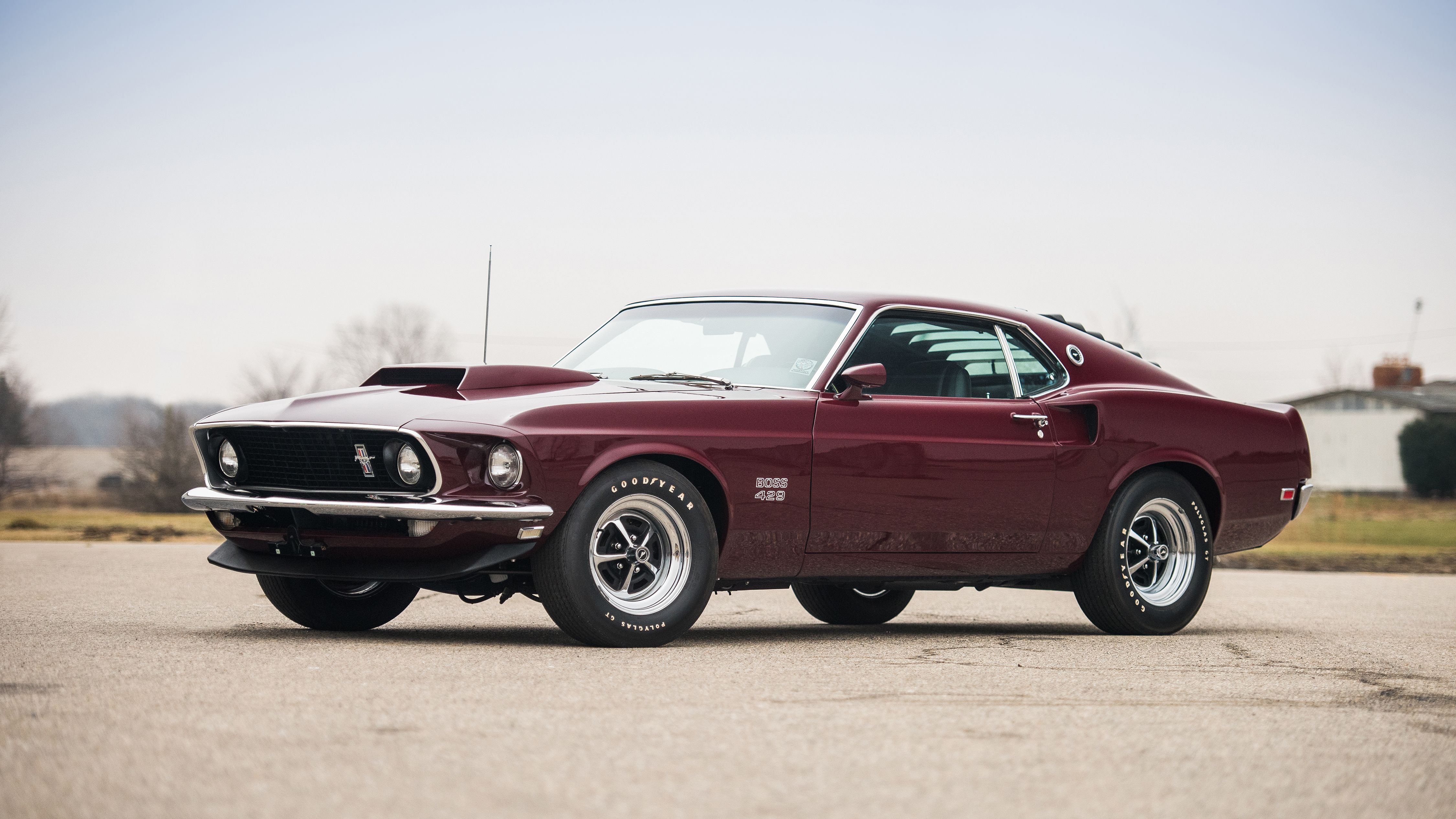 Car Fastback Ford Mustang Boss 429 Muscle Car Red Car 4500x2531