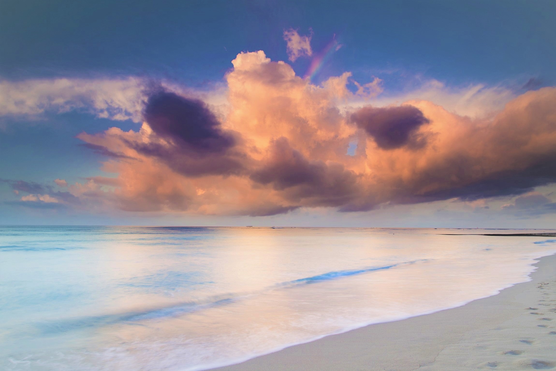 Cloud Earth Horizon Ocean Sea Sunset 2300x1533