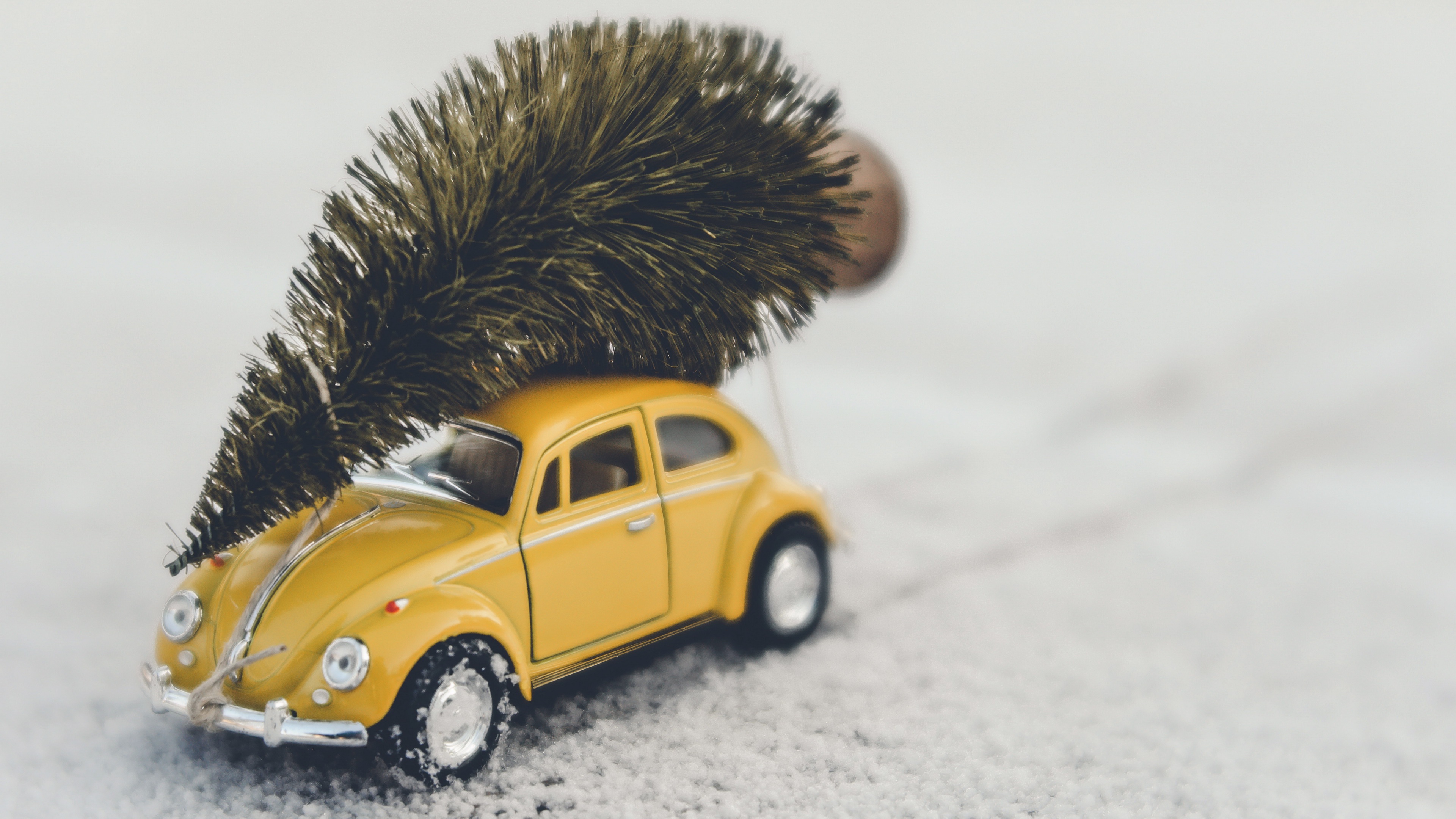 Toys Car Yellow Cars Vehicle Volkswagen Beetle Miniatures Depth Of Field 3840x2160