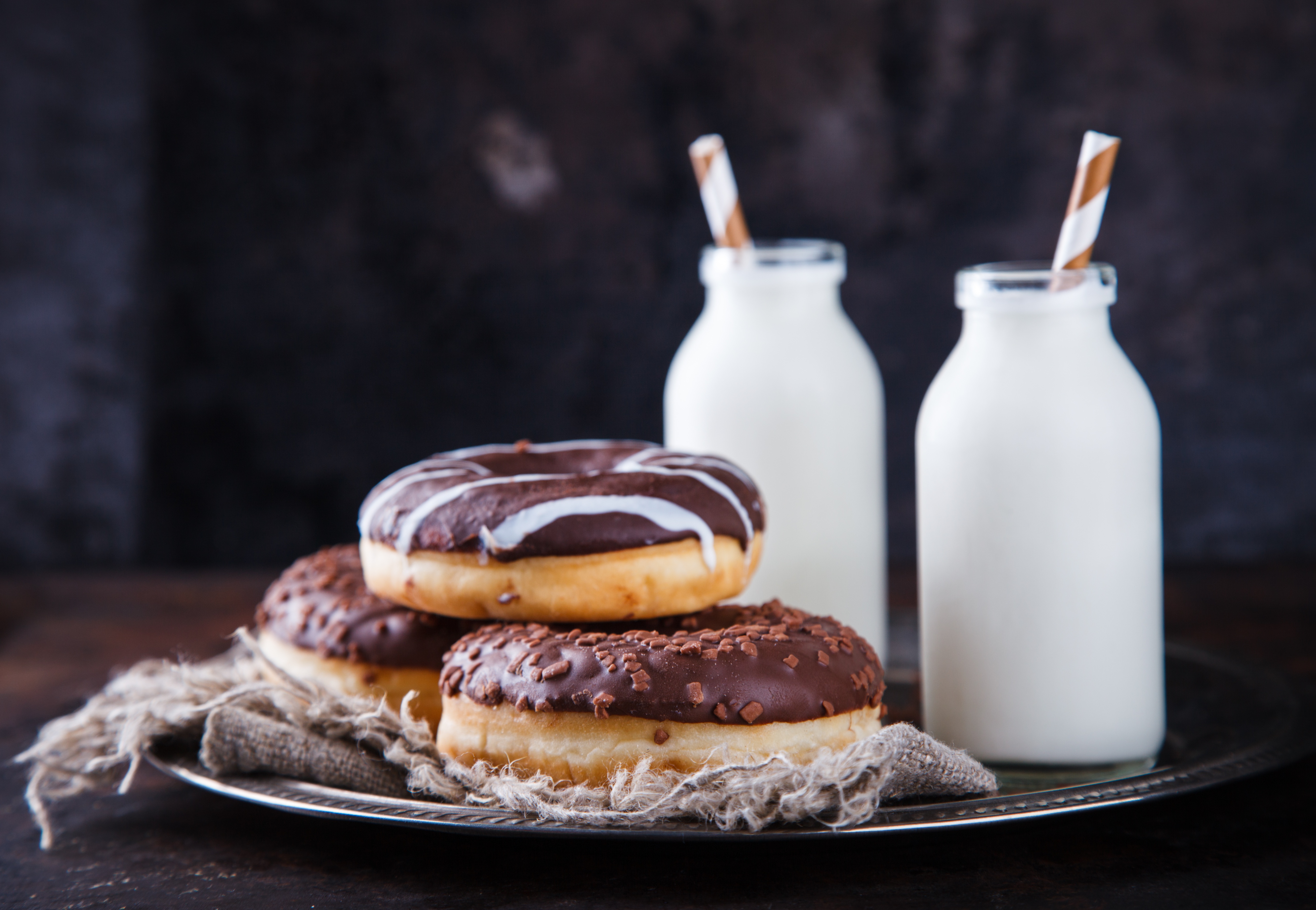 Chocolate Doughnut Milk Sweets 5139x3554