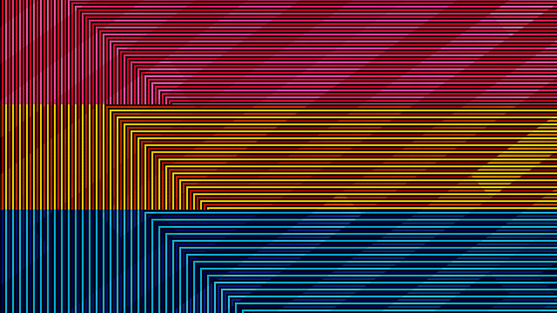 Artistic Colorful Colors Digital Art Lines Pattern 1920x1080