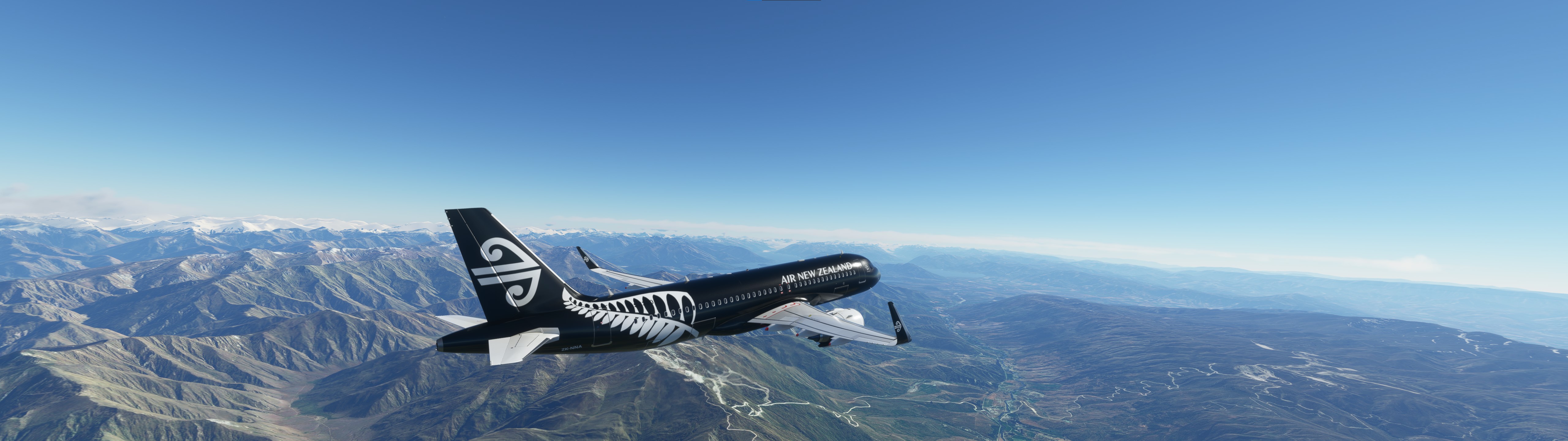 Flight Simulator Airbus A320 Aircraft Airplane New Zealand 5120x1440
