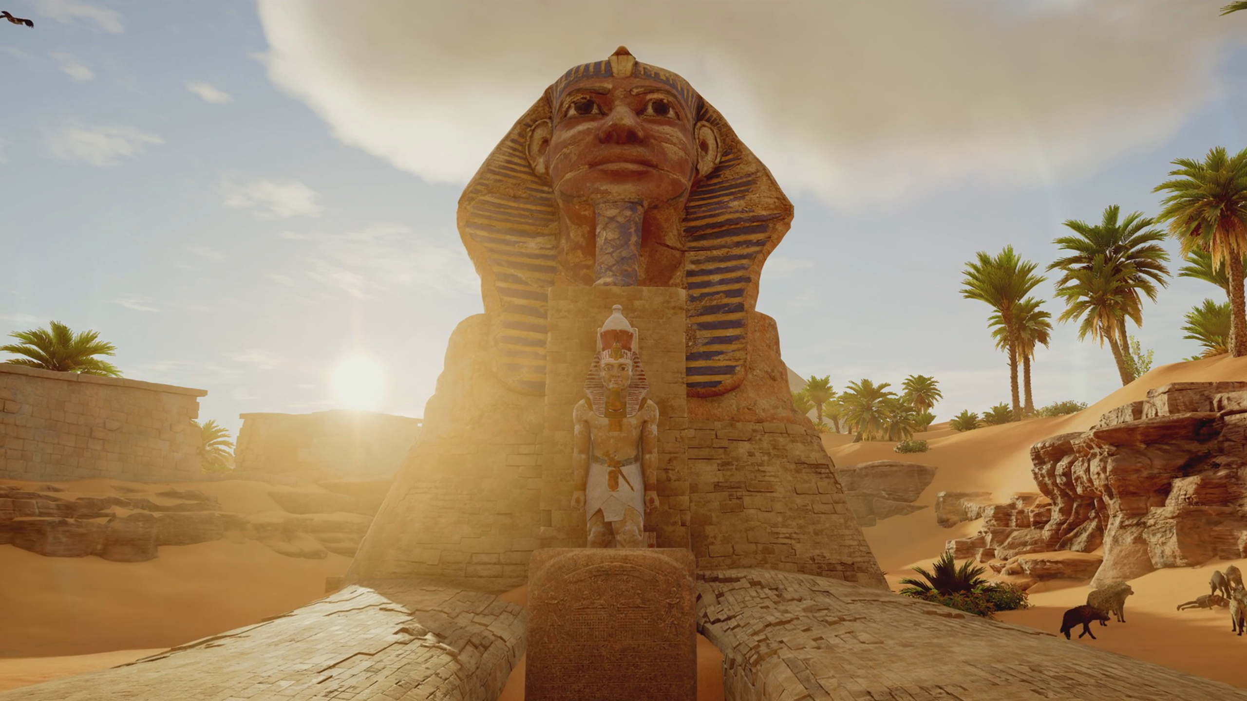 Desert Sphinx Statue 2560x1440