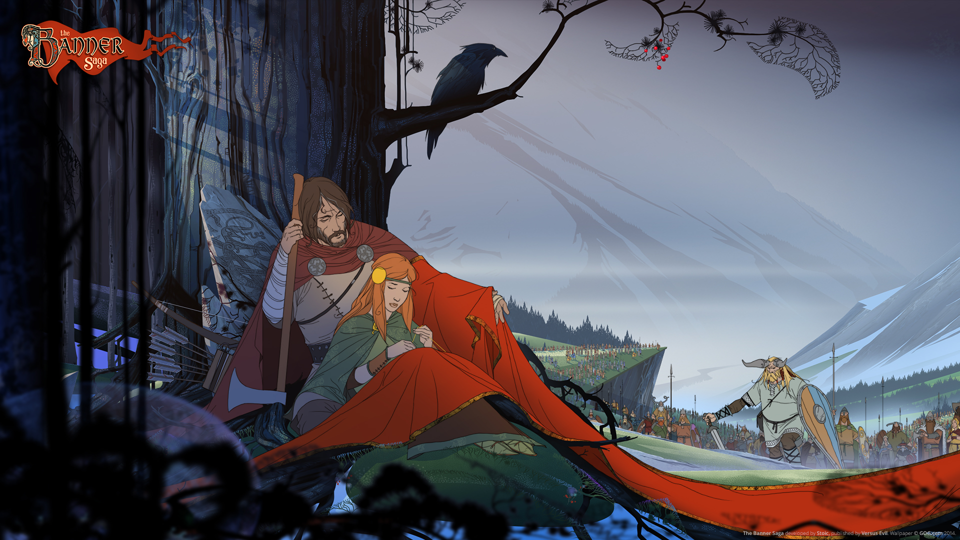 The Banner Saga Game Characters Fantasy Art Fantasy Girl Fantasy Men 2014 Year Video Games PC Gaming 1920x1080