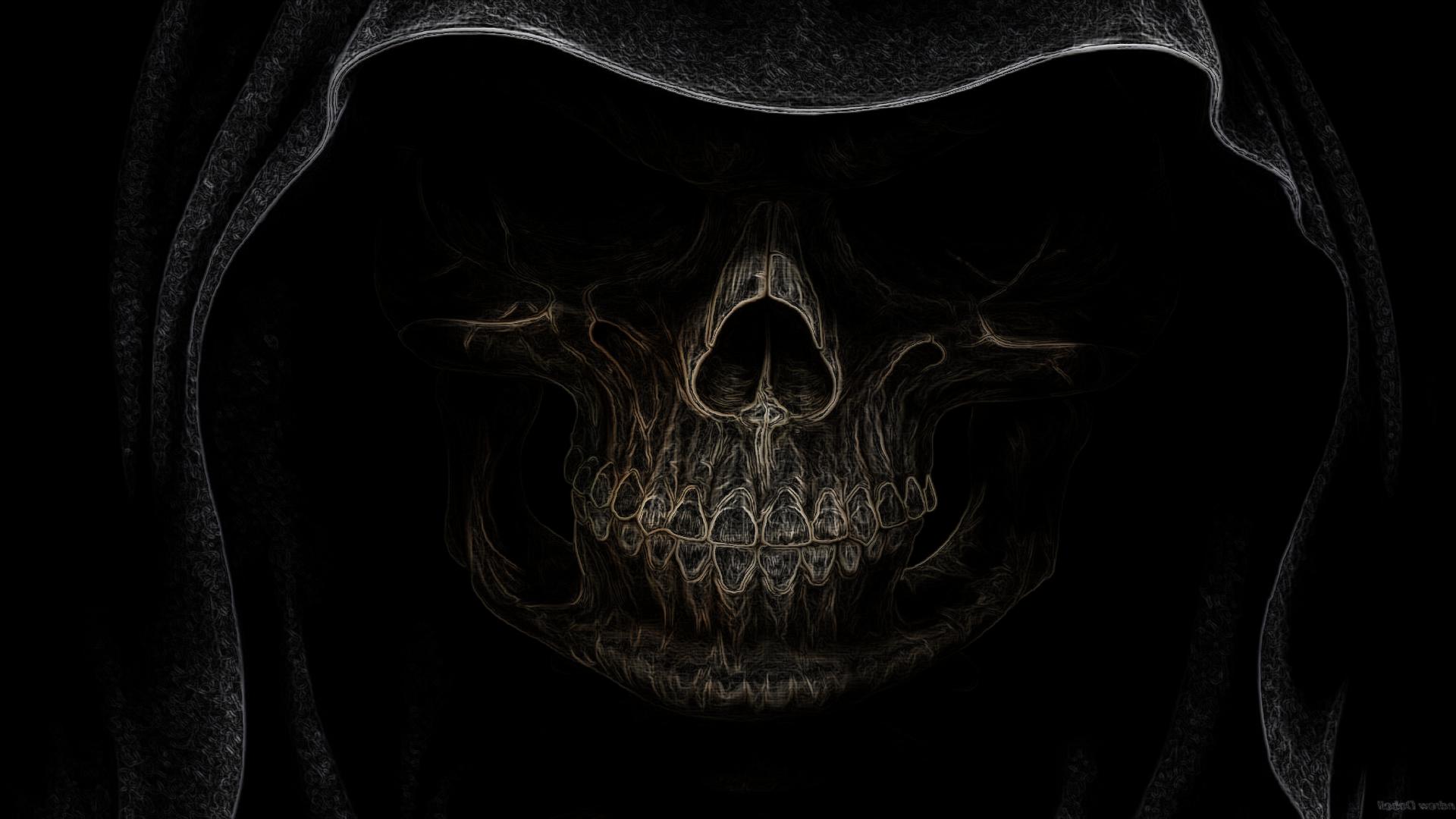 Abstract Horror Skull 1920x1080