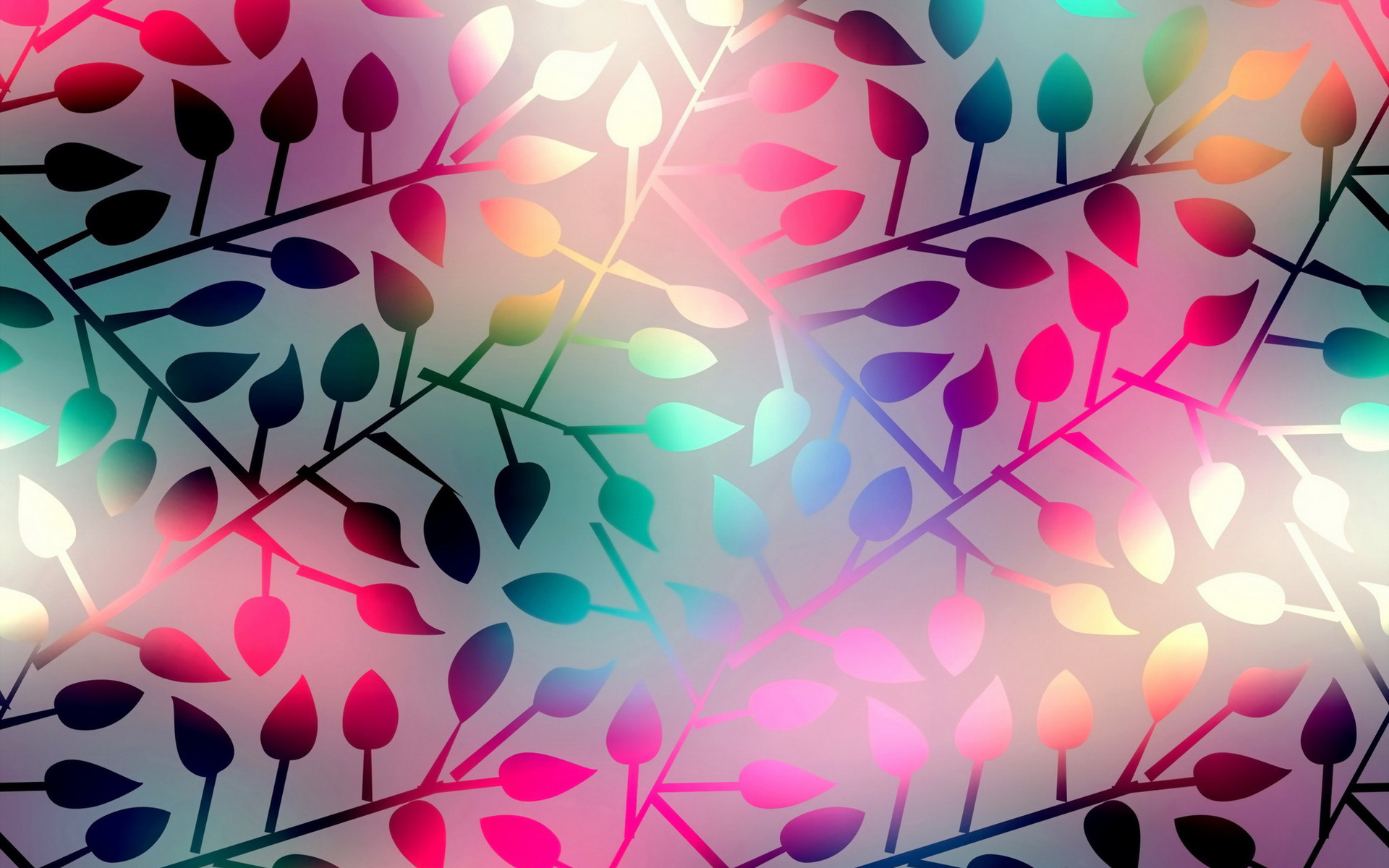 Colors Leaf Pattern 1920x1200