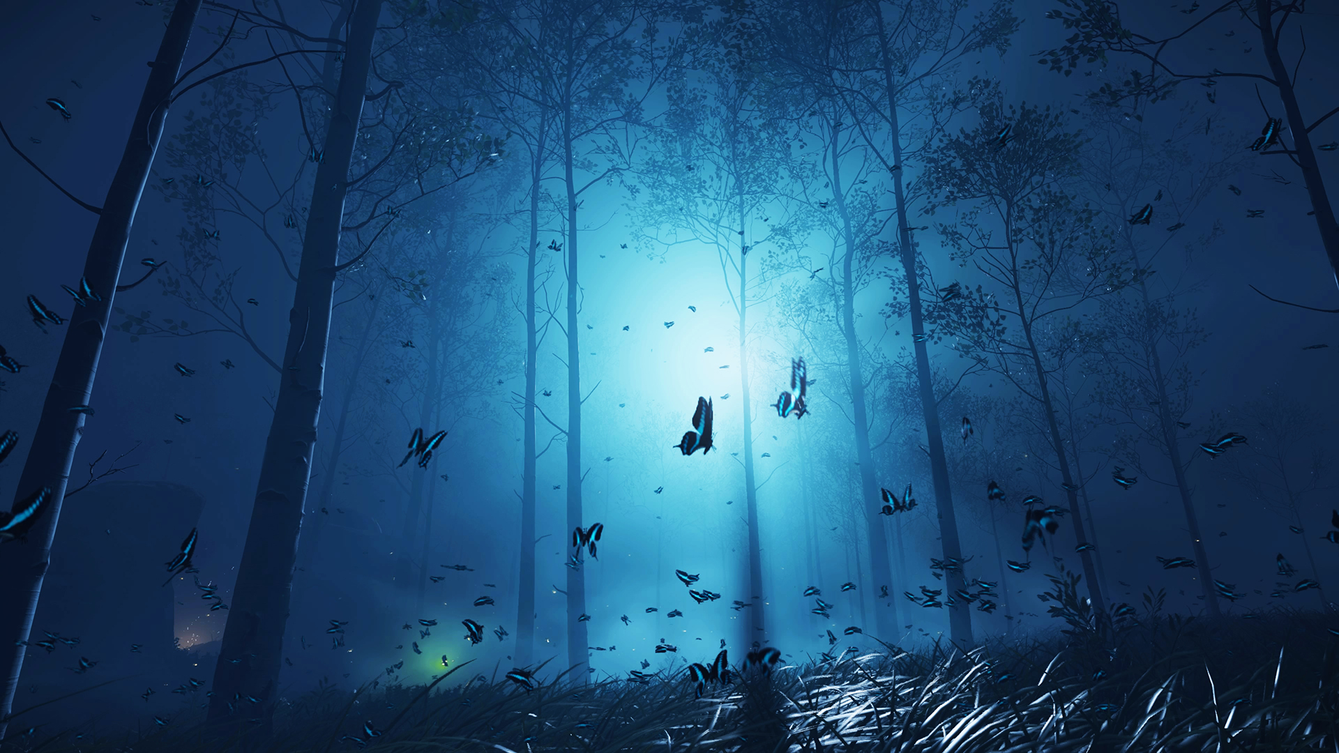 Ghost Of Tsushima Night Butterfly Moon Rays 1920x1080