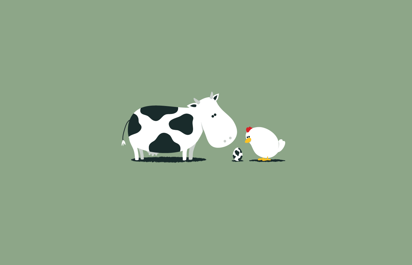 Chicken Cow Dairy Cow Egg 1400x900