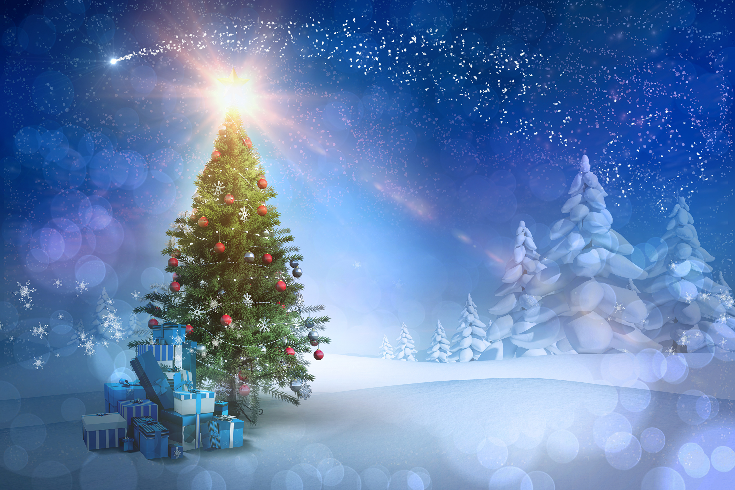 Christmas Christmas Tree Gift Winter 2560x1706