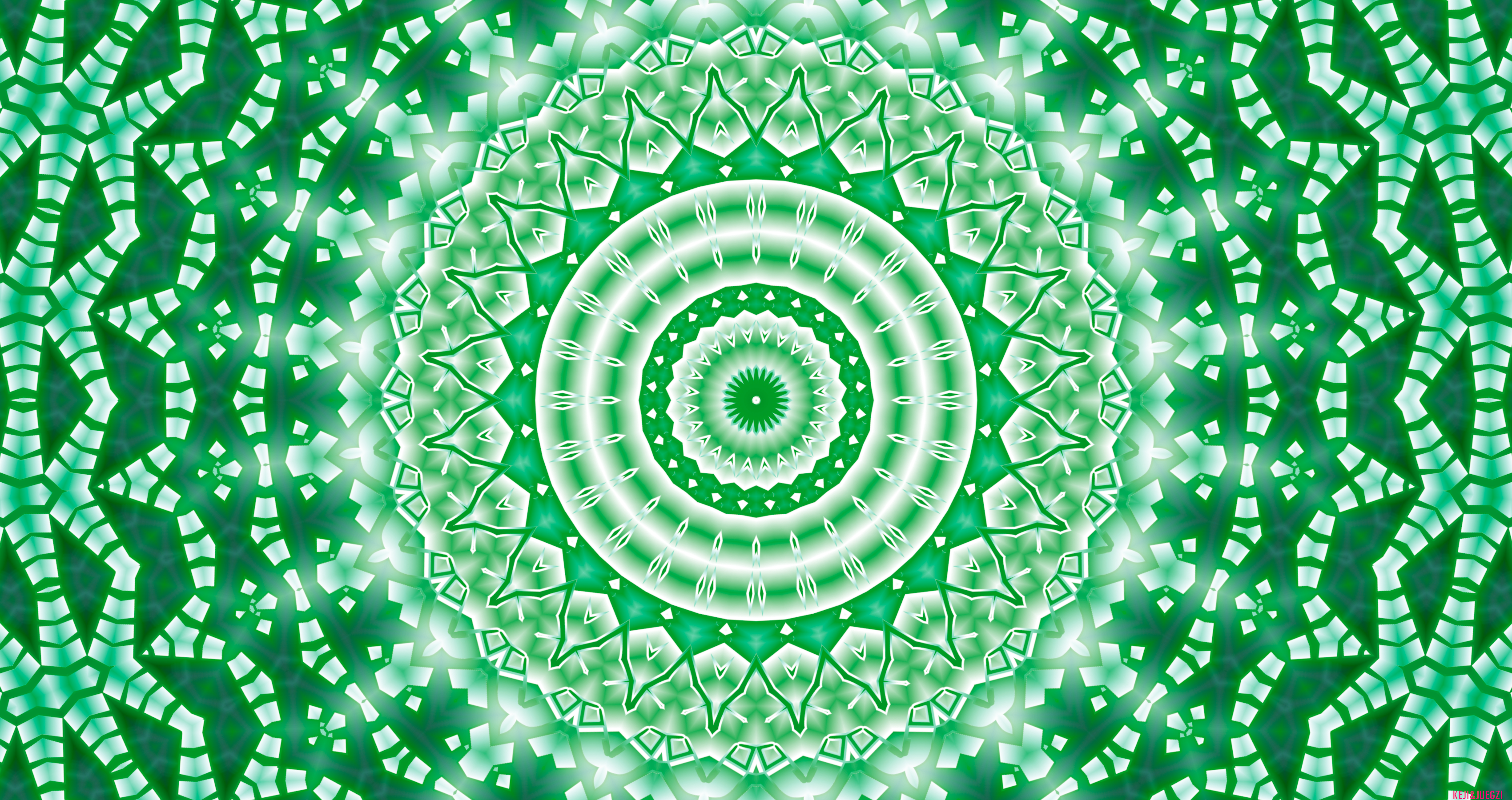 Artistic Digital Art Kaleidoscope Pattern 3400x1800