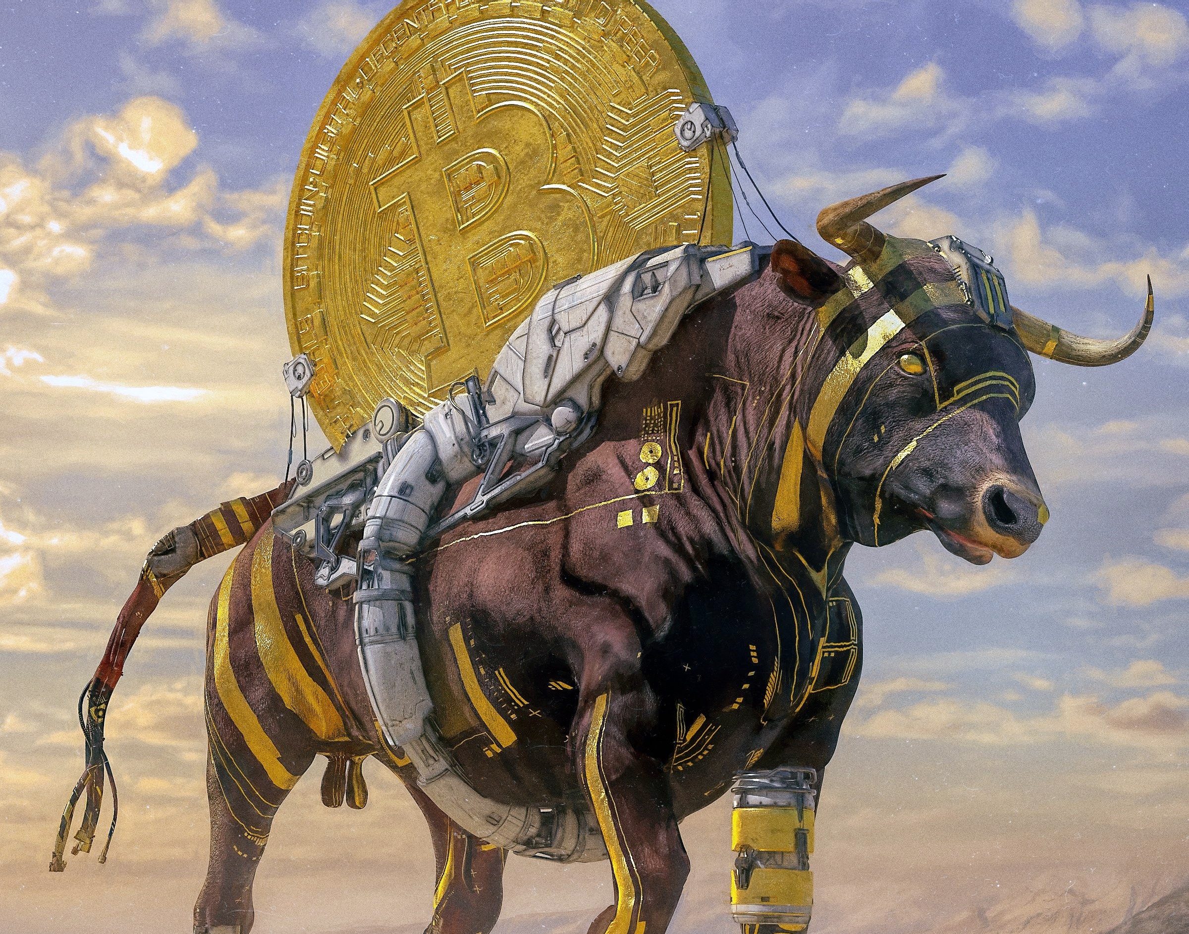 Bitcoin Bull Coin Cryptocurrency Currency 2400x1885