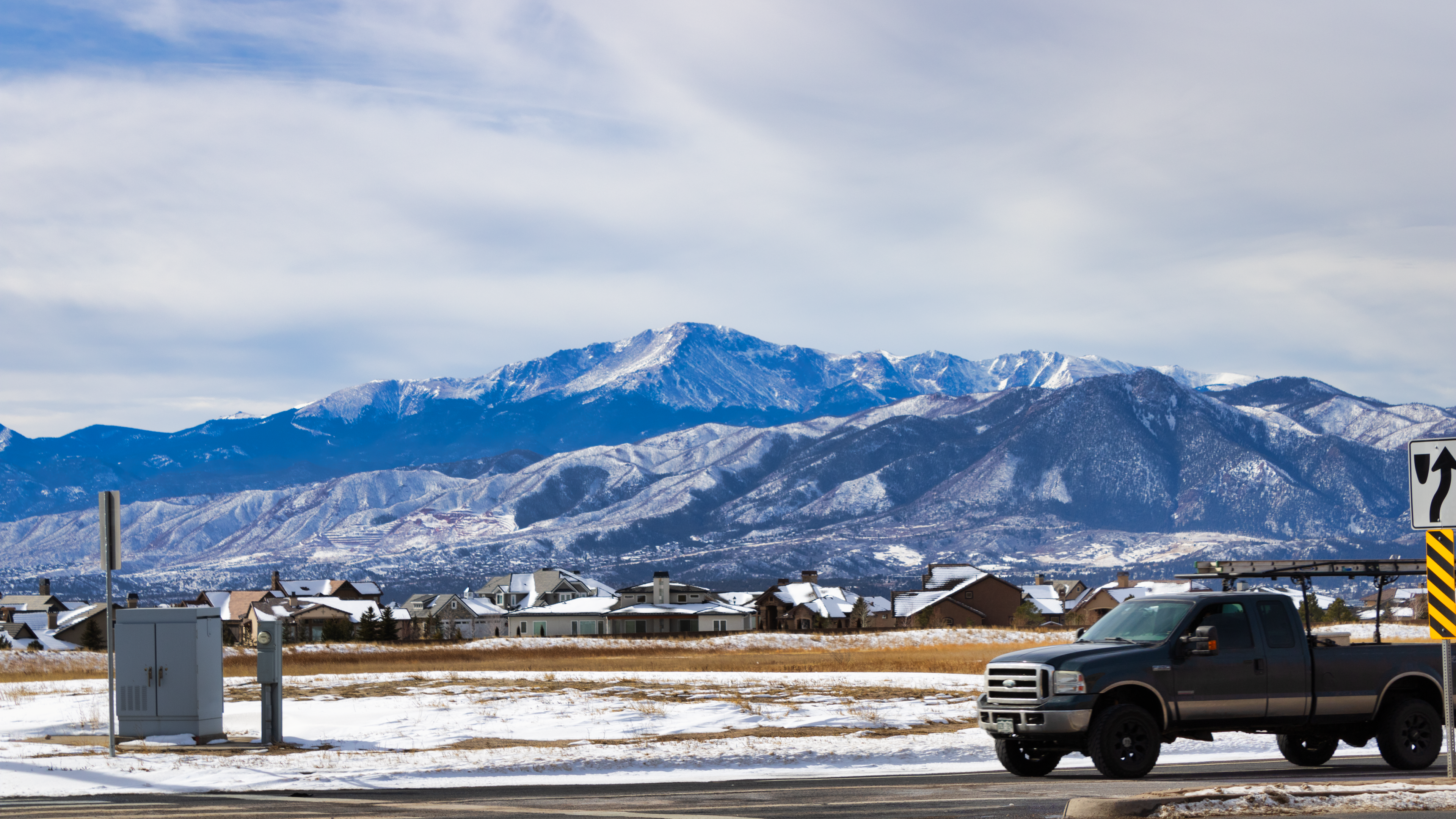 Colorado Mountain Top Landscape Truck Snow Nature Photography Ford Ford F 250 3840x2160