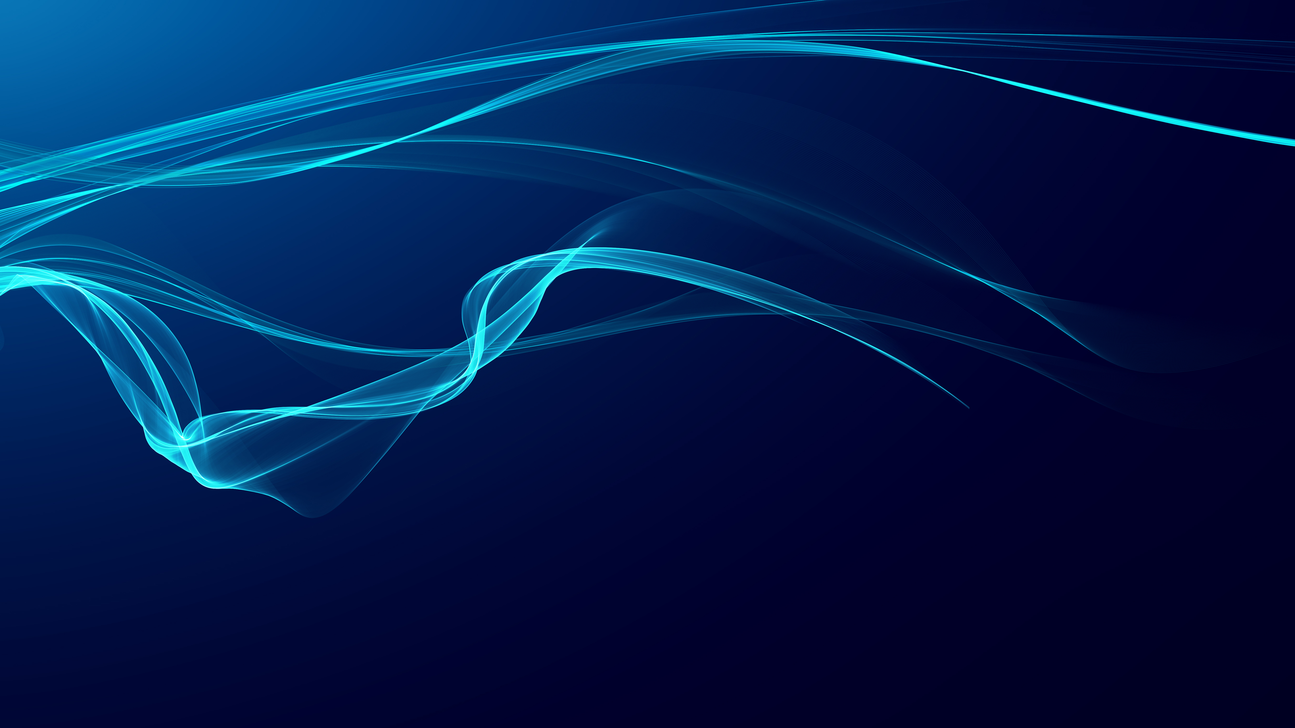 Abstract Wavy Lines Blue 5120x2880