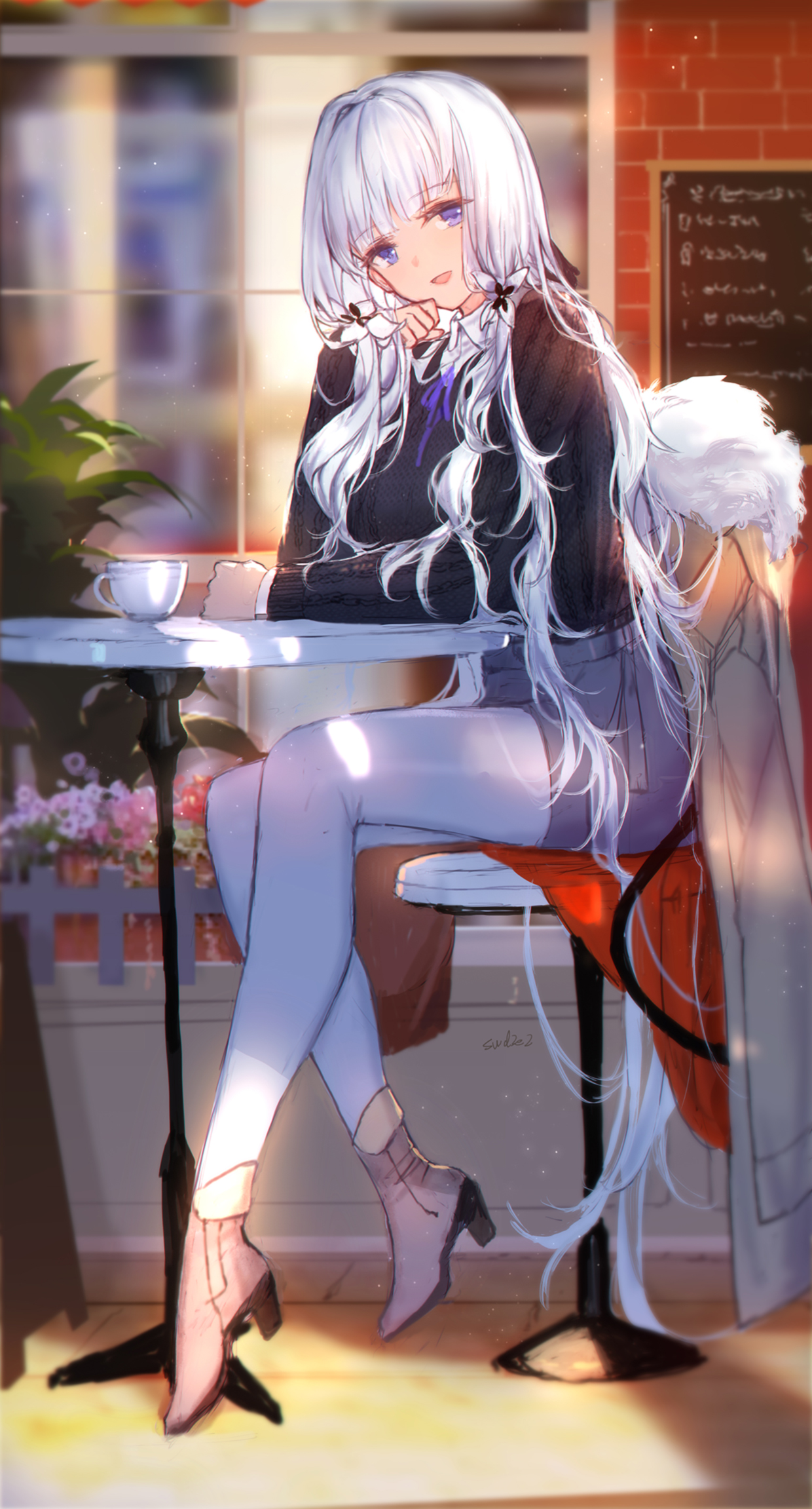 Swd3e2 Anime Anime Girls Azur Lane Illustrious Azur Lane White Hair Long Hair 1240x2303