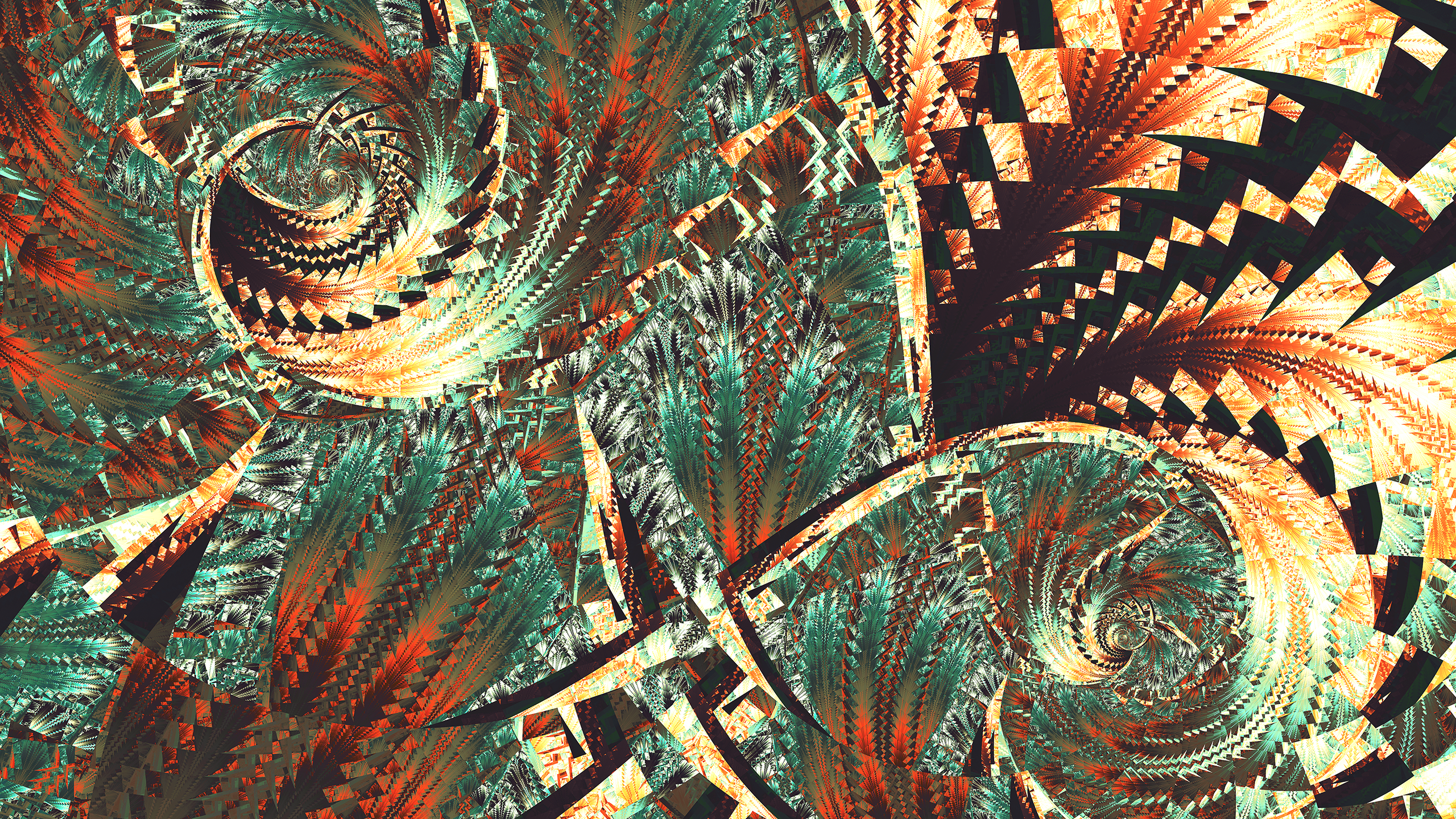 Artistic Digital Art Fractal Swirl 2560x1440