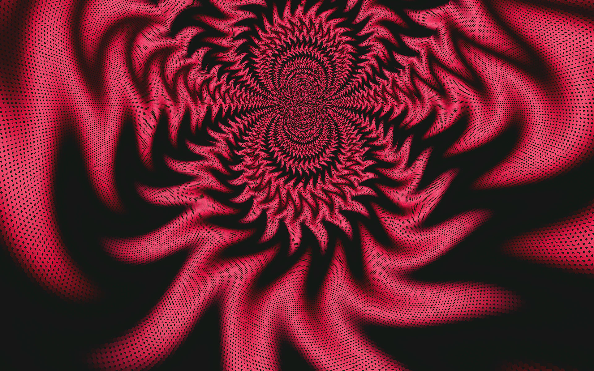 Artistic Digital Art Kaleidoscope Red 1920x1200