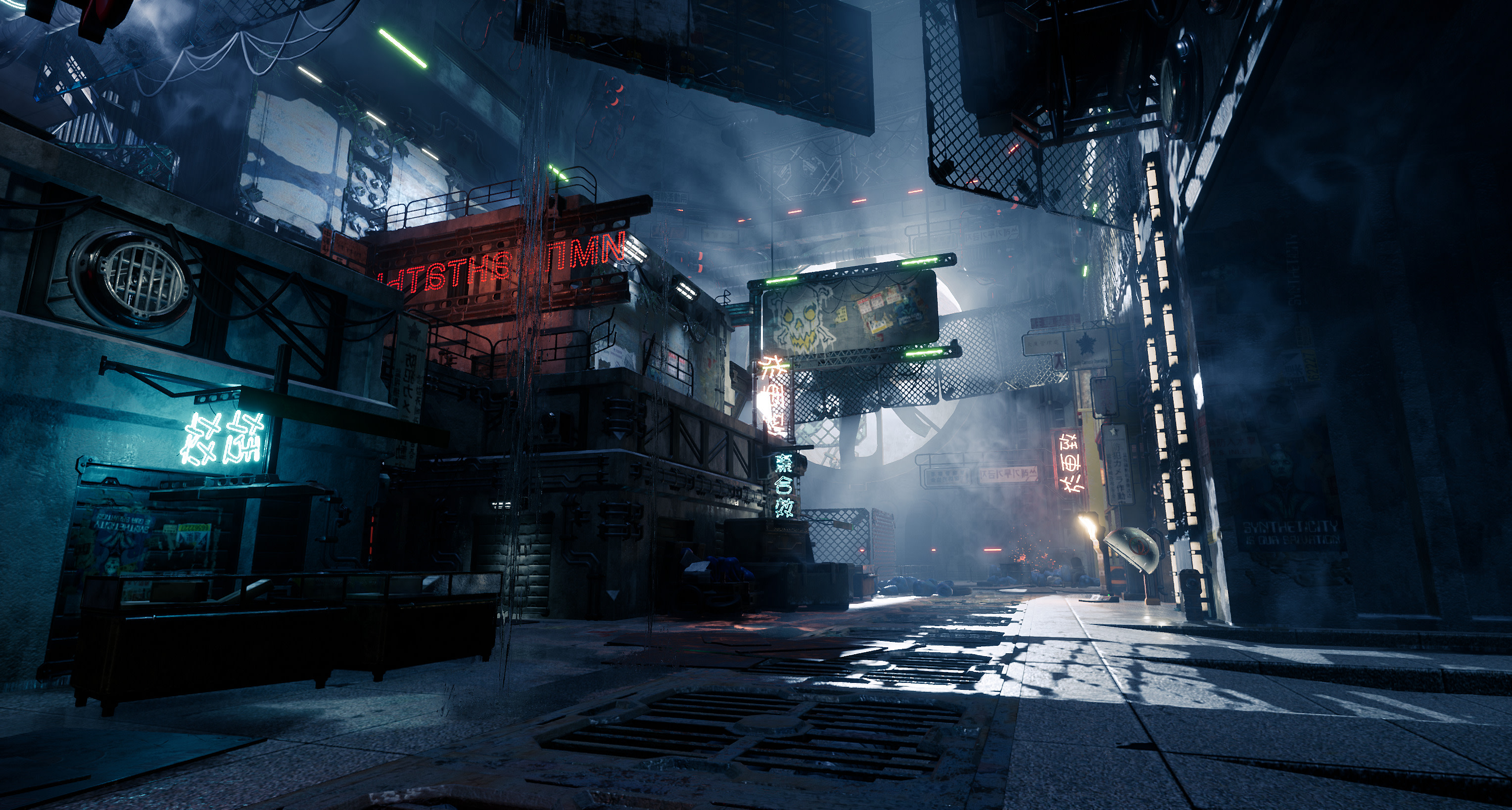 Video Games Screen Shot Ghostrunner Cyberpunk Science Fiction Futuristic 3056x1638