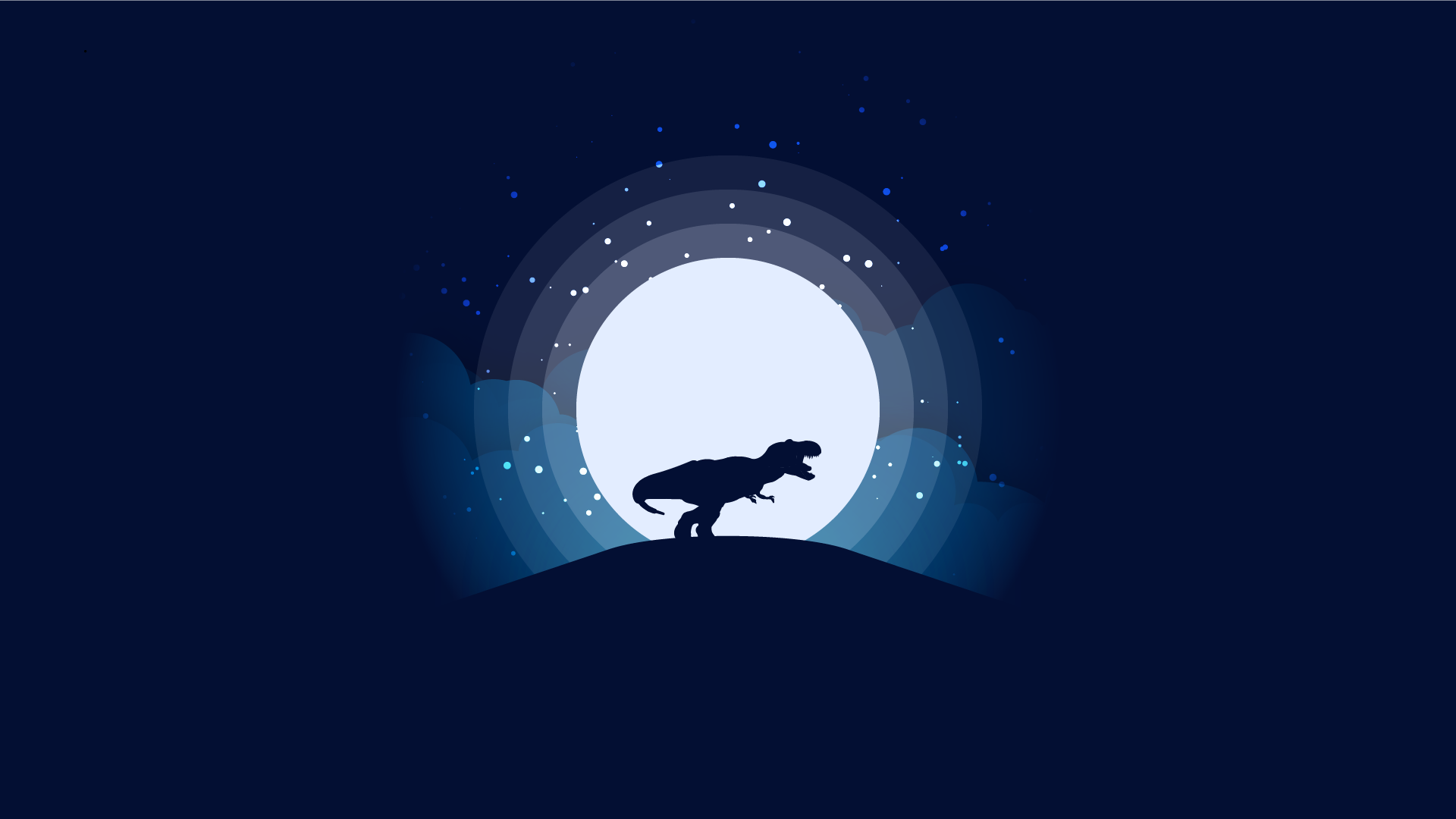Dinosaur Hill Moon Night 1920x1080