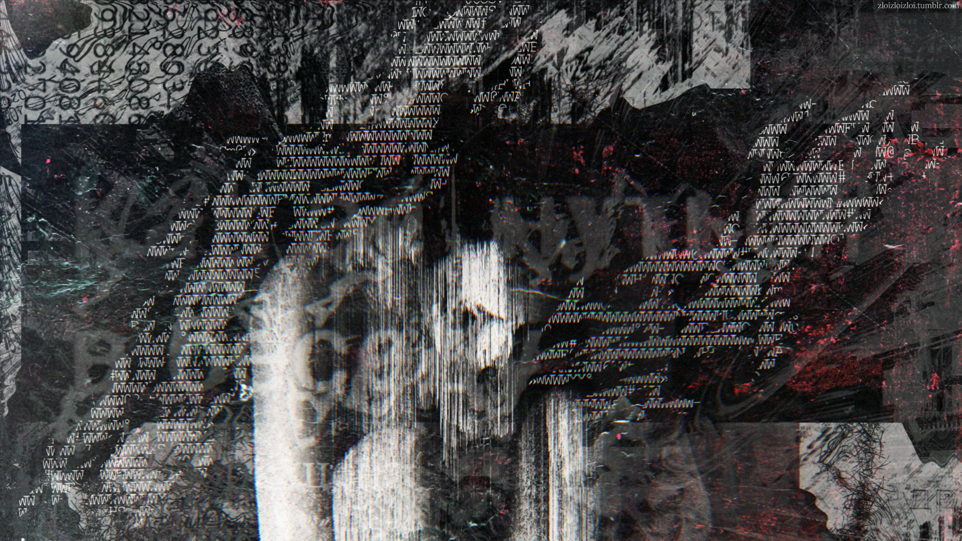 Glitch Art Abstract Dark Depressing 1920x1080