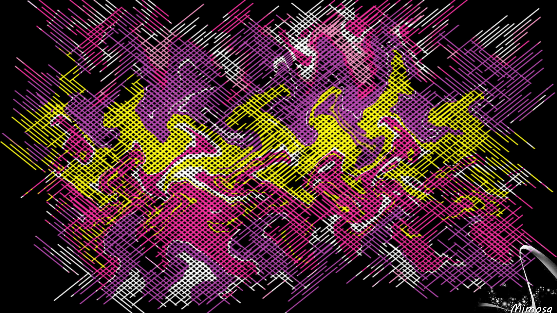 Abstract Artistic Colorful Digital Art Lines 1920x1080
