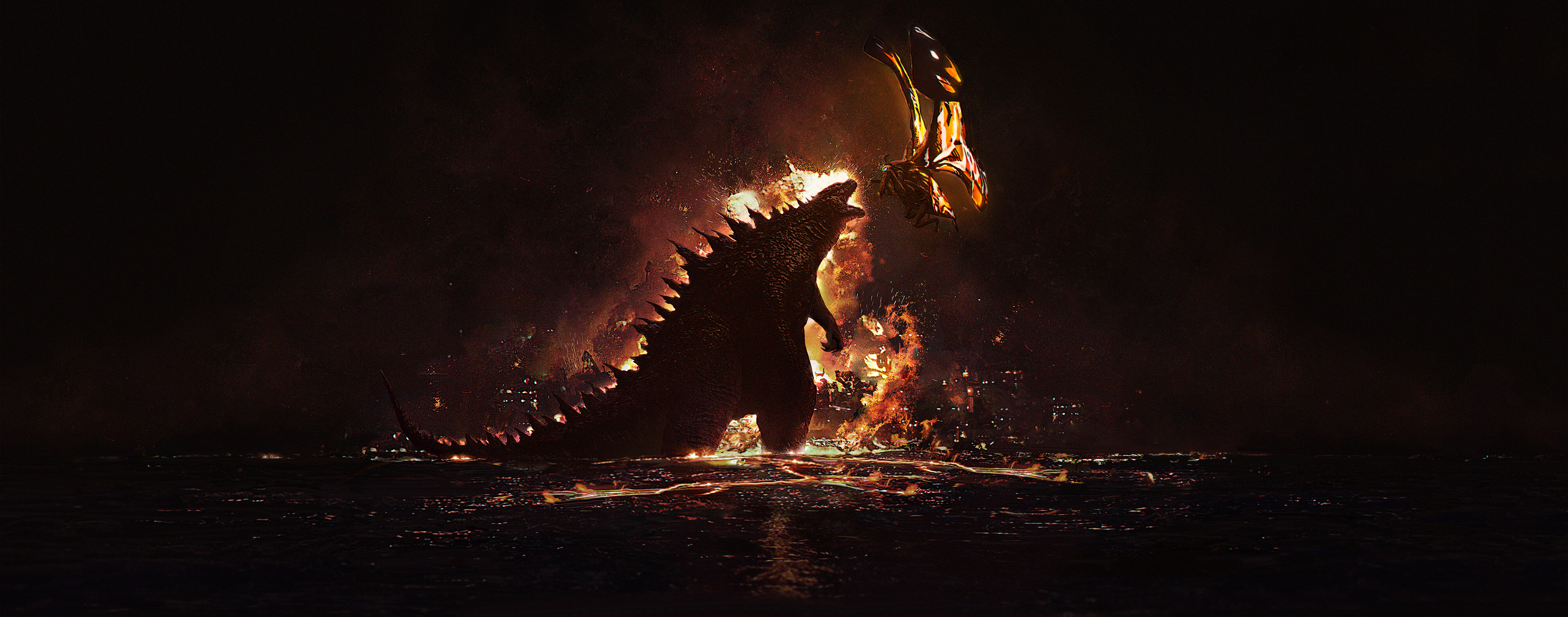 Godzilla Artwork Battle Dark Fire David Bocquillon Carrasco 3600x1416