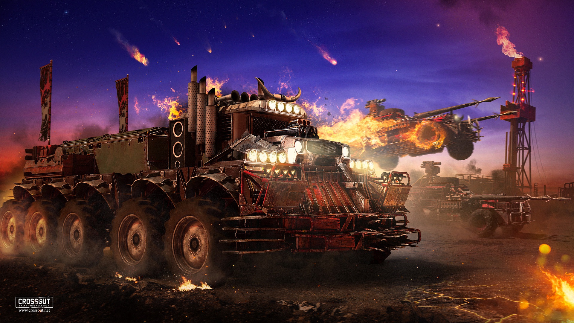 Crossout Video Game Post Apocalyptic Truck Vehicle 1920x1080