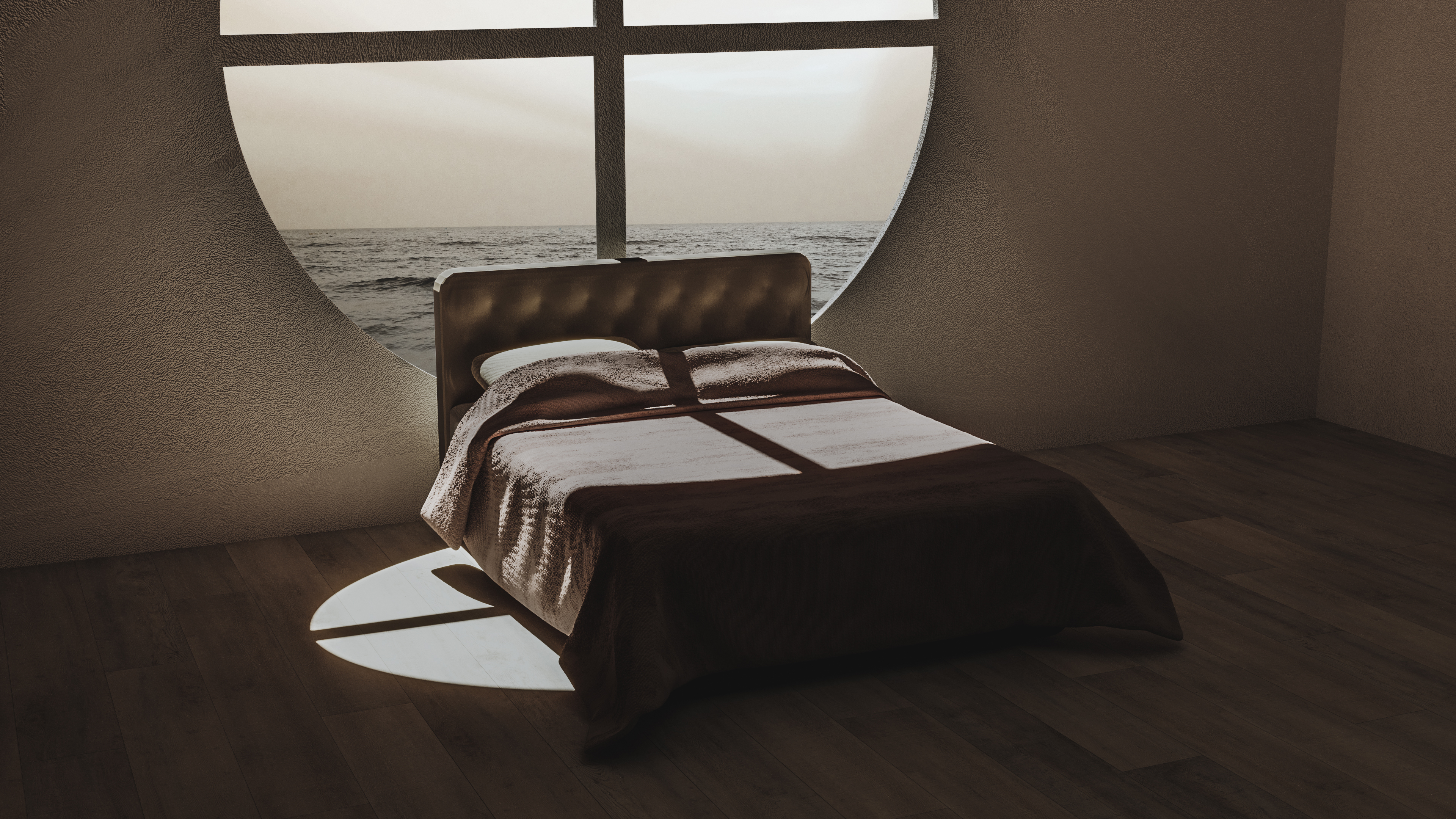 Bedroom Bed Trance Render Arc Architecture Interior Design Interior Loft Corona 3D Digital Art Artwo 3840x2160