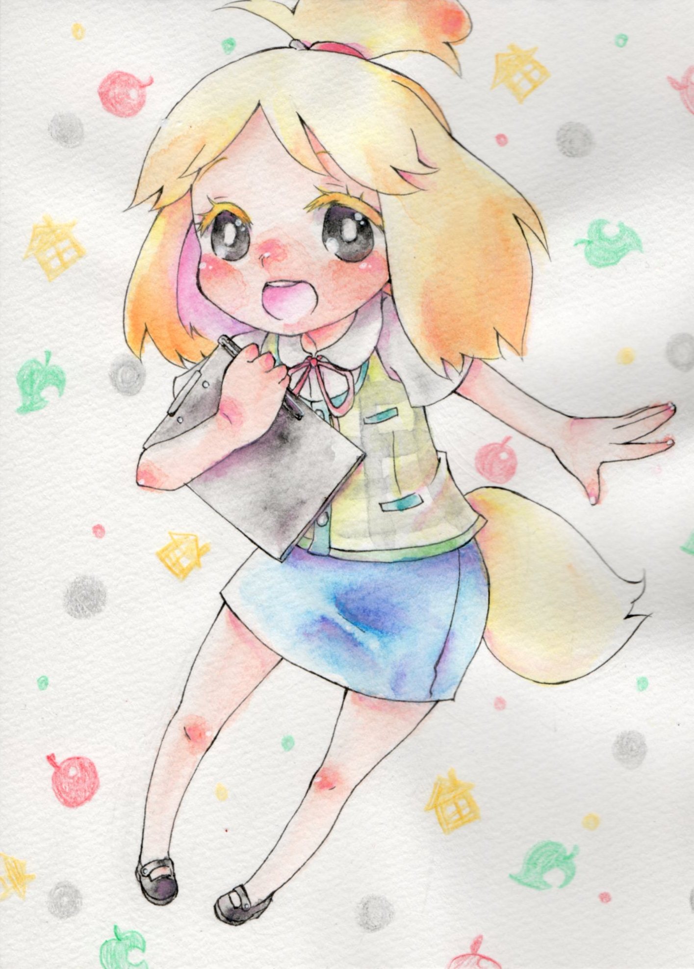 Isabelle Animal Crossing Animal Crossing New Horizons Shirasagi 1415x1975