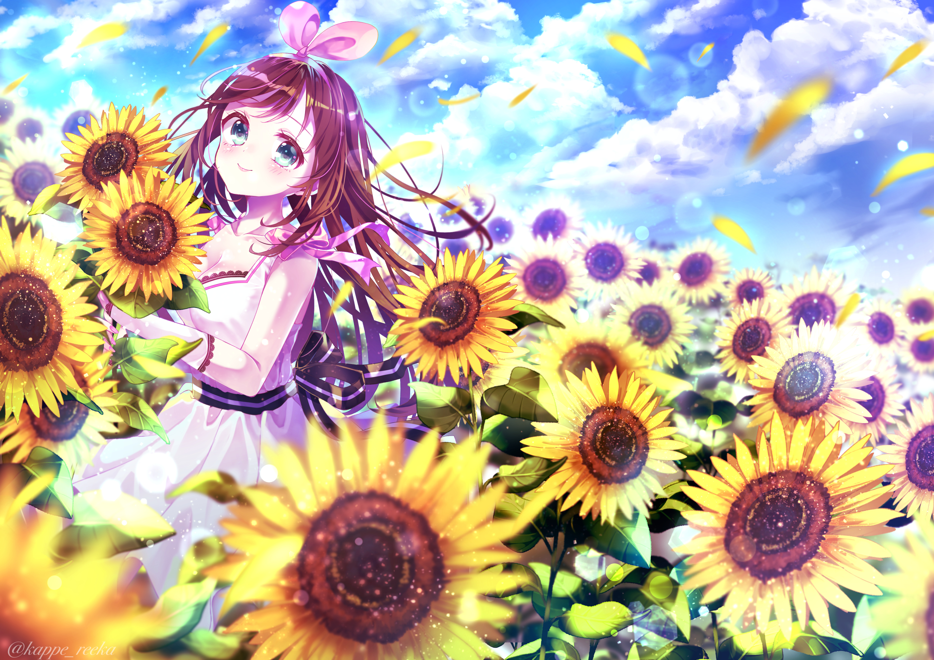 Ai Channel Girl Kizuna Ai Sunflower 2976x2105