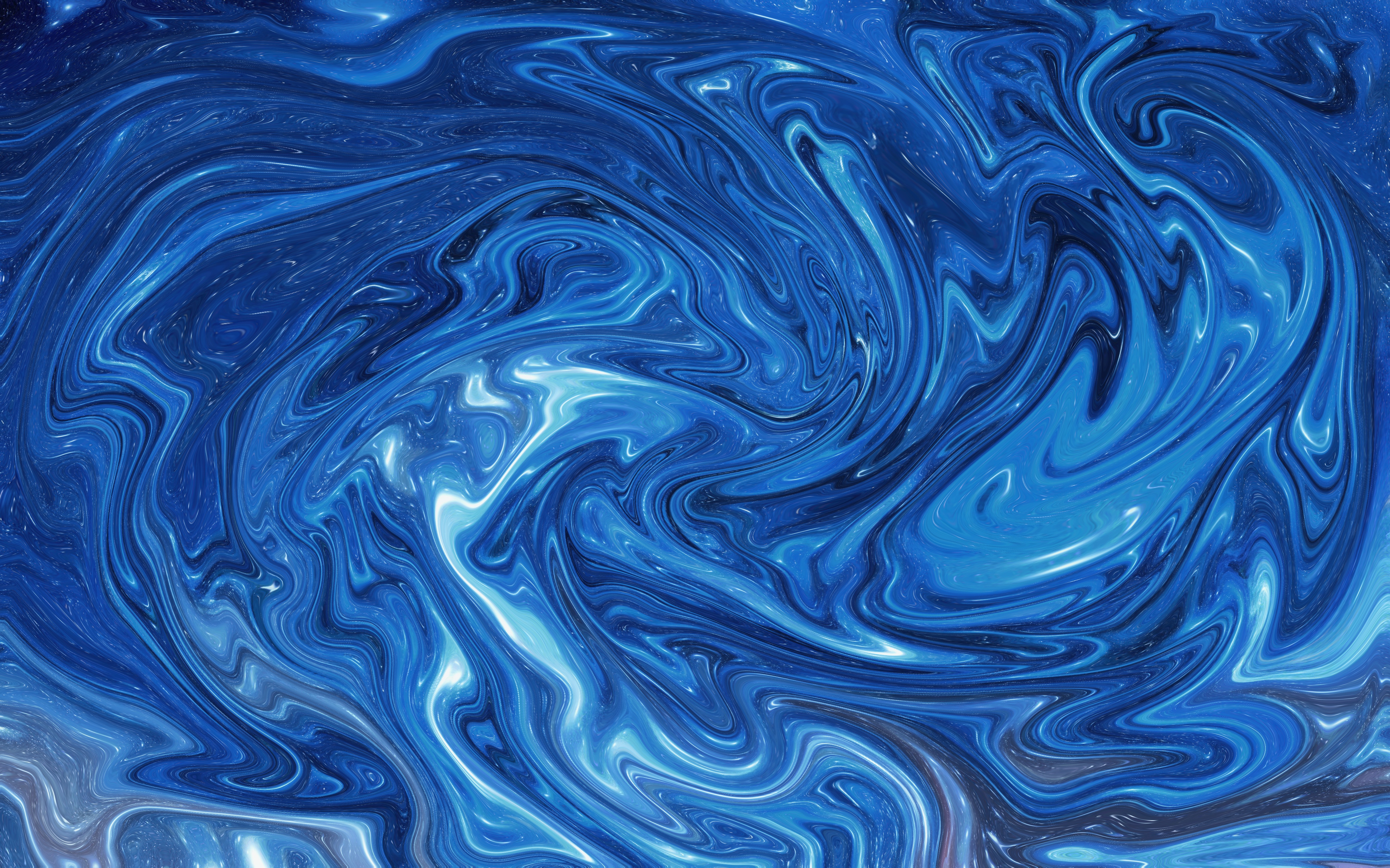 Artistic Blue Digital Art Shapes 4800x3000