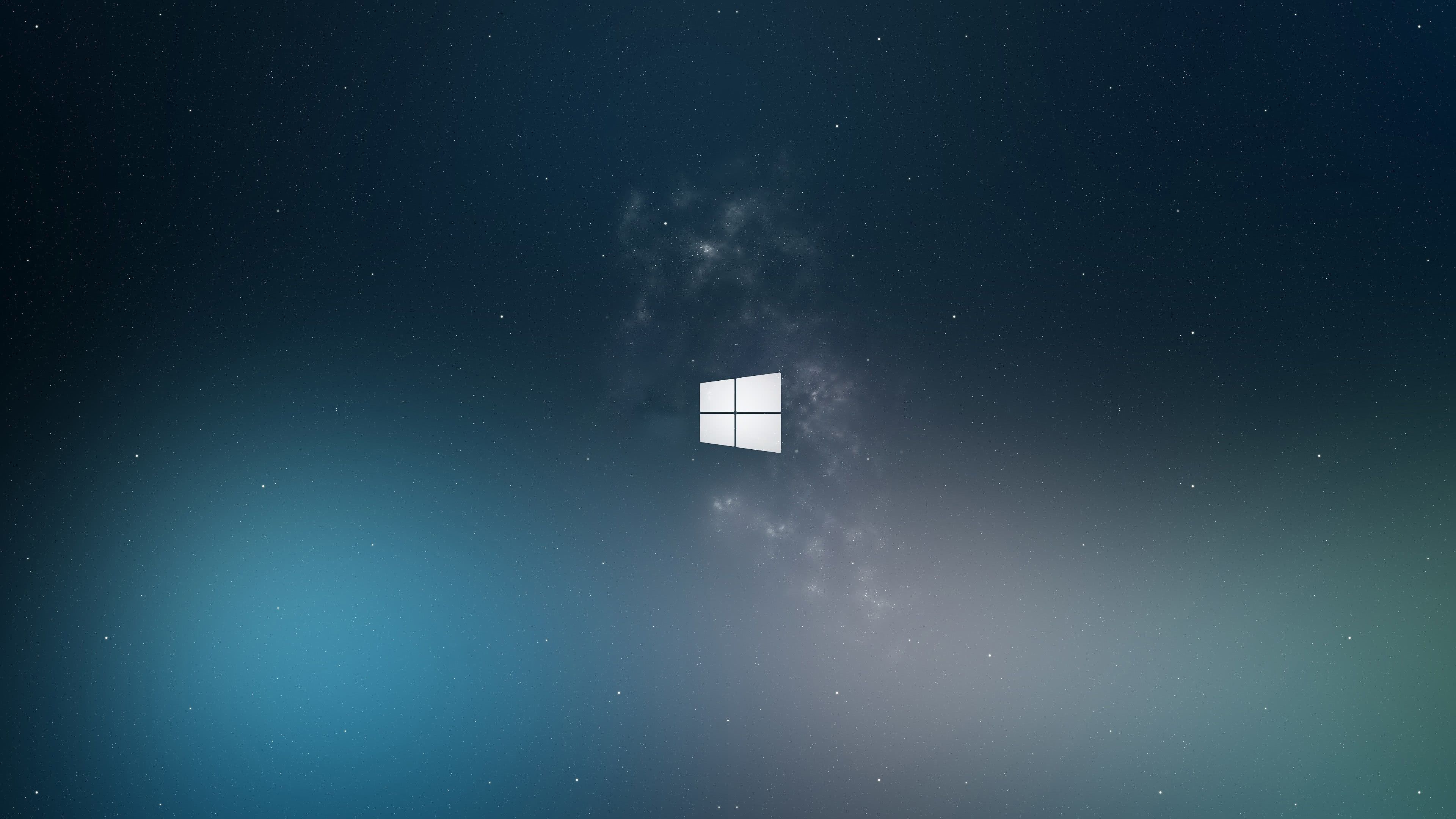 Windows 10 Minimalism Blue Logo Smoke Background Windows 7 Chill Out Digital Digital Art Operating S 3840x2160
