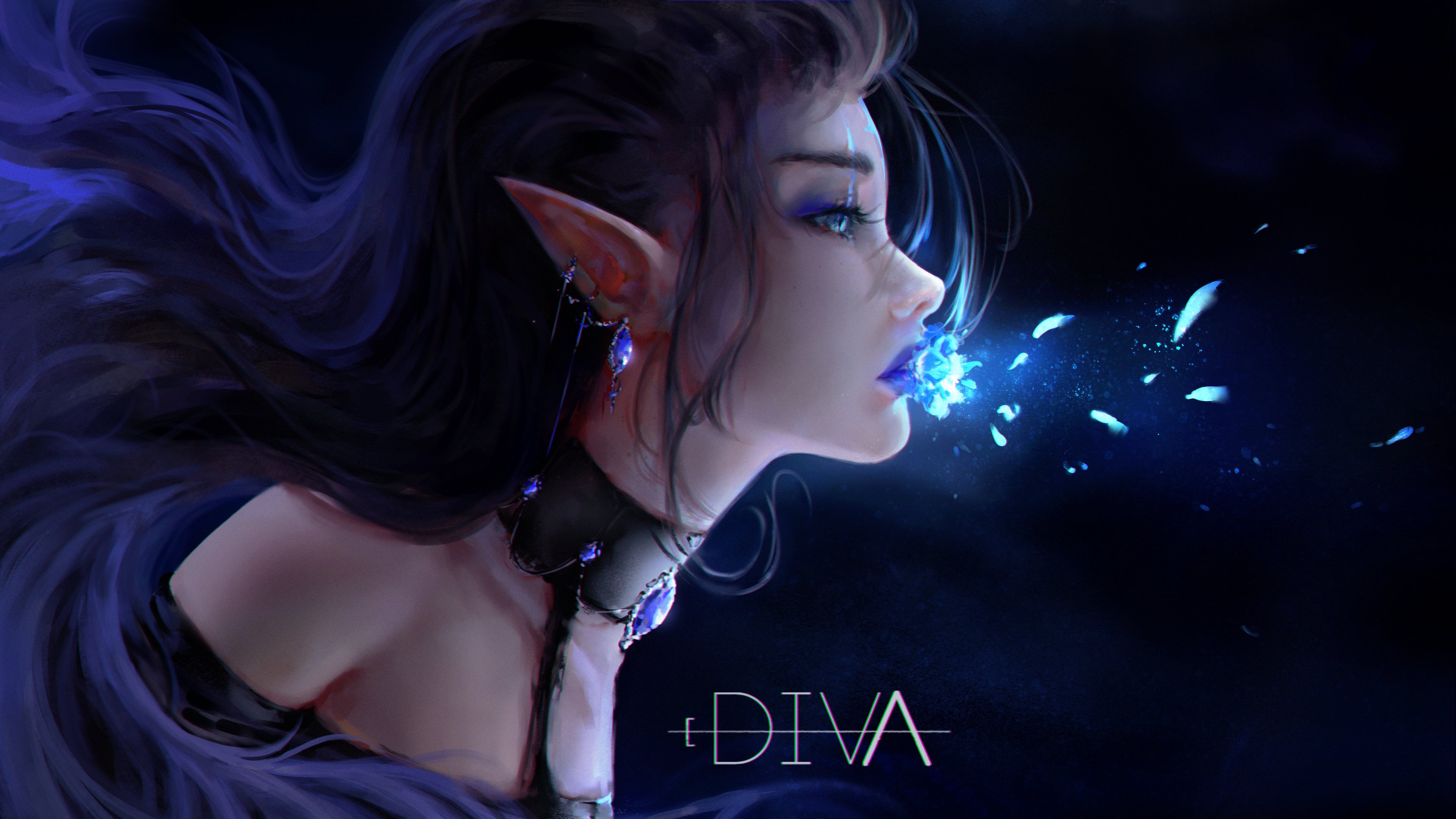 Fantasy Girl Elfs 4K Diva Artist 3840x2160