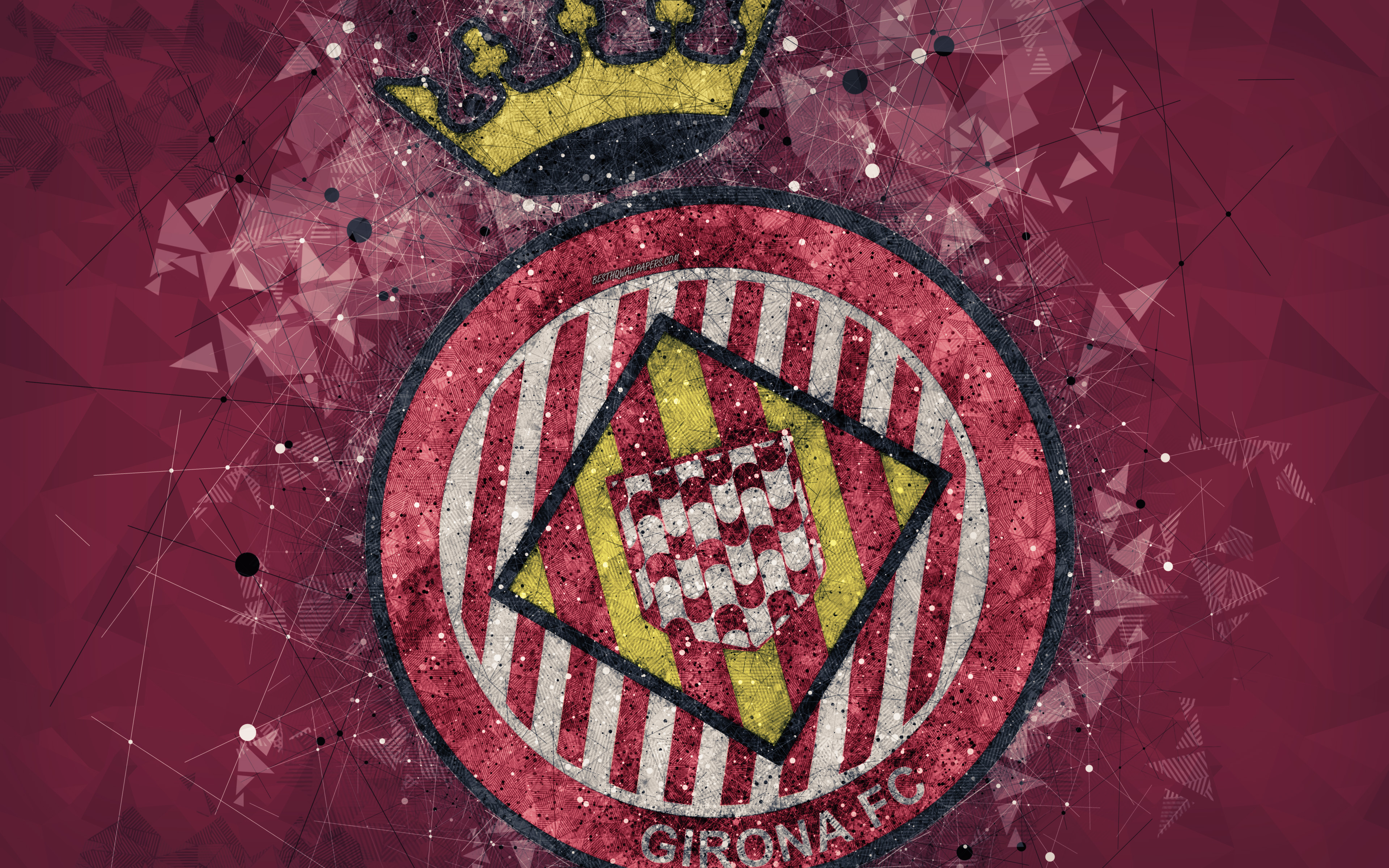 Emblem Girona Fc Logo Soccer 3840x2400