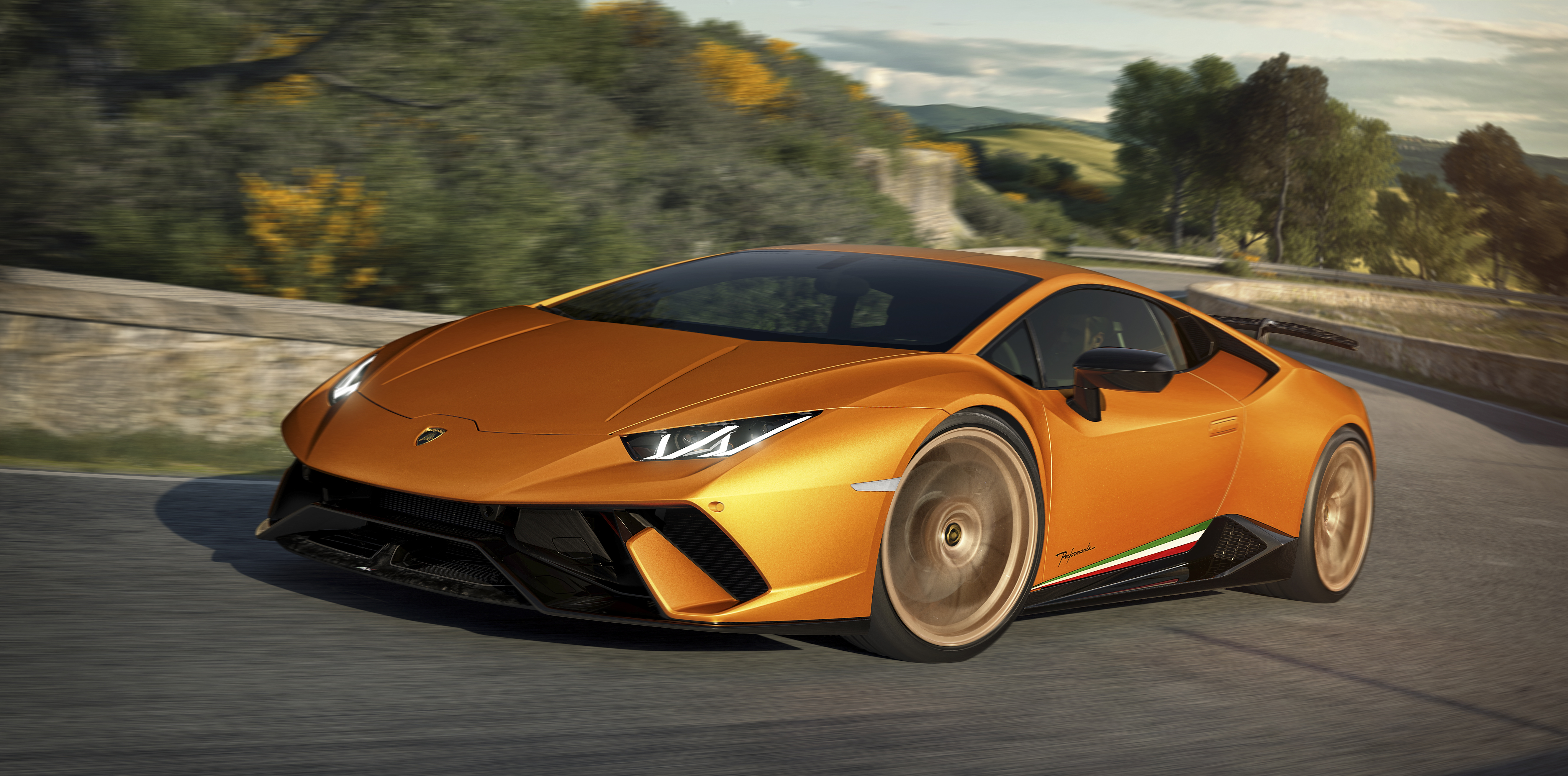 Lamborghini Lamborghini Huracan Performante Orange Car Sport Car Supercar Vehicle 5315x2631