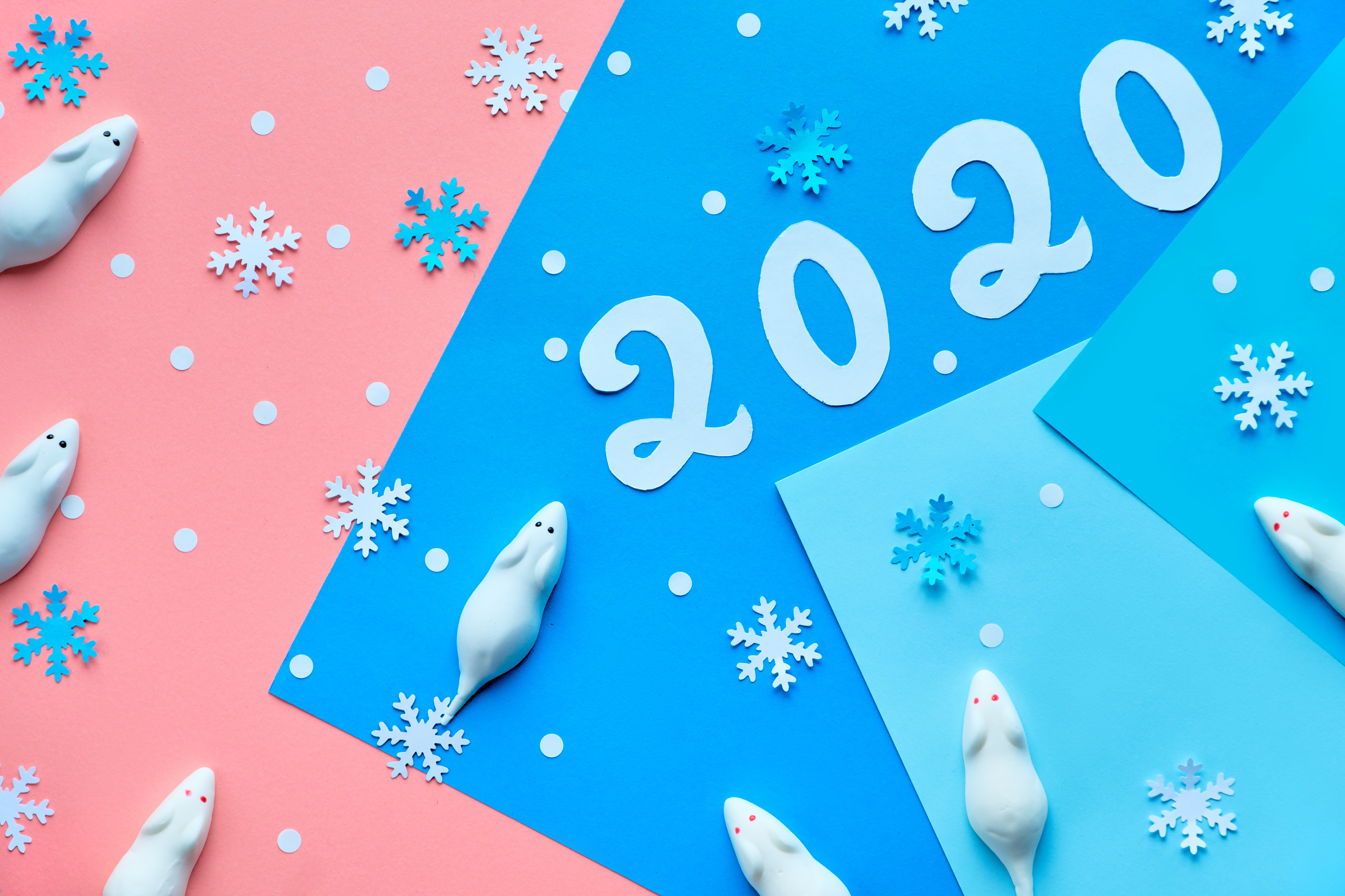 New Year New Year 2020 Snowflake 5815x3877