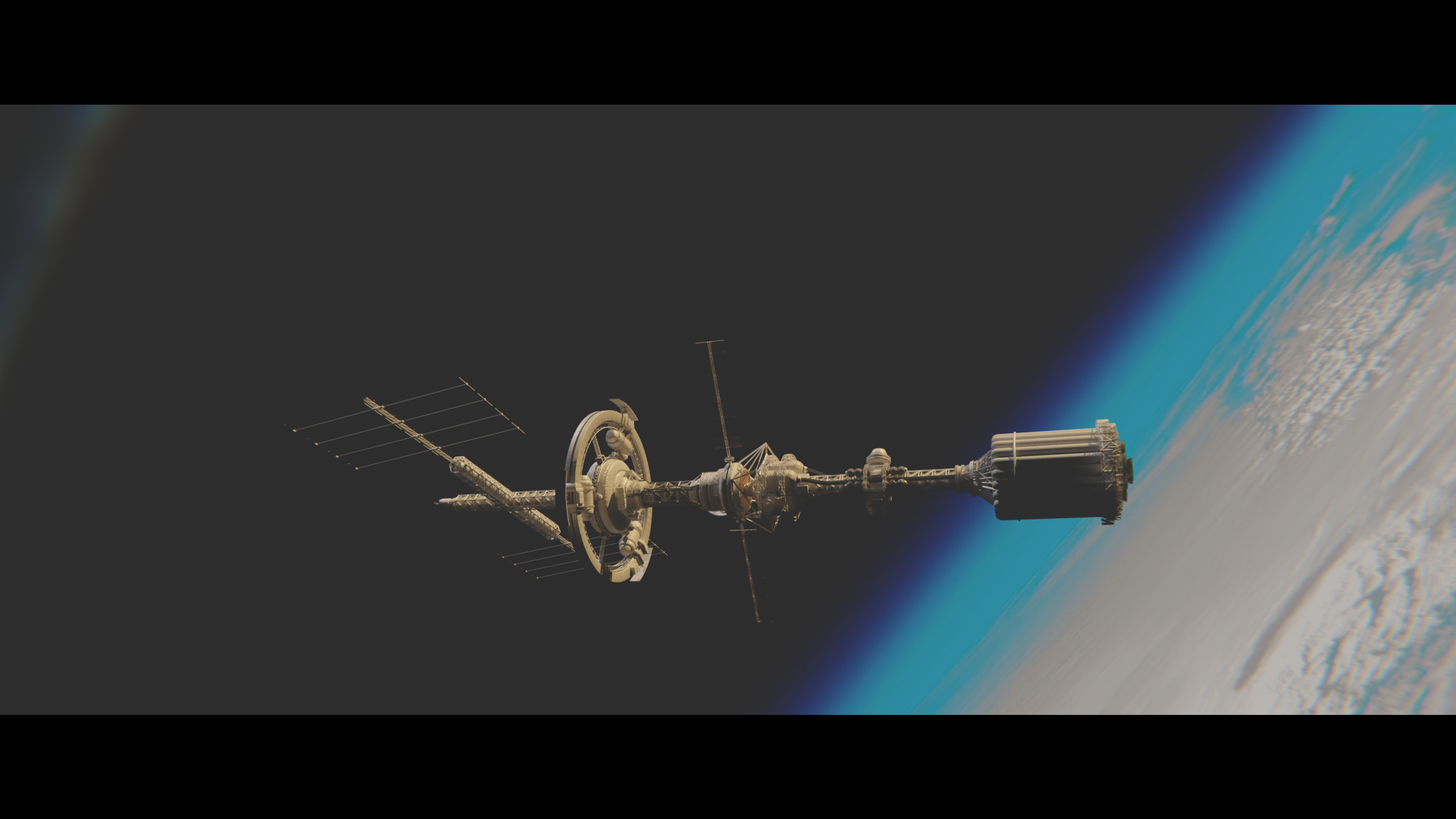 Space Mars Spaceship Planet 3D Graphics CGi Digital 2560x1440