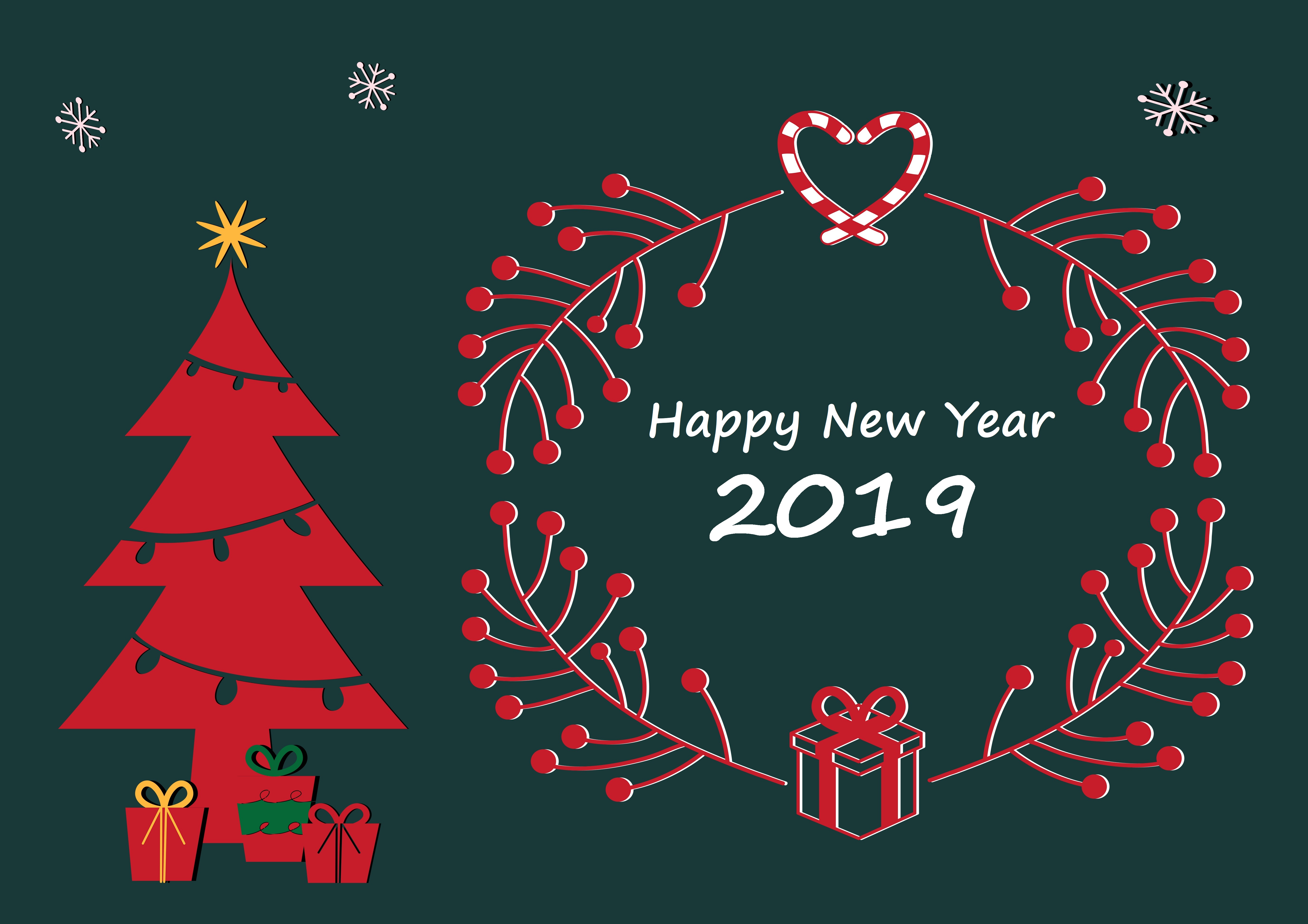Christmas Christmas Tree Happy New Year New Year 2019 5508x3894